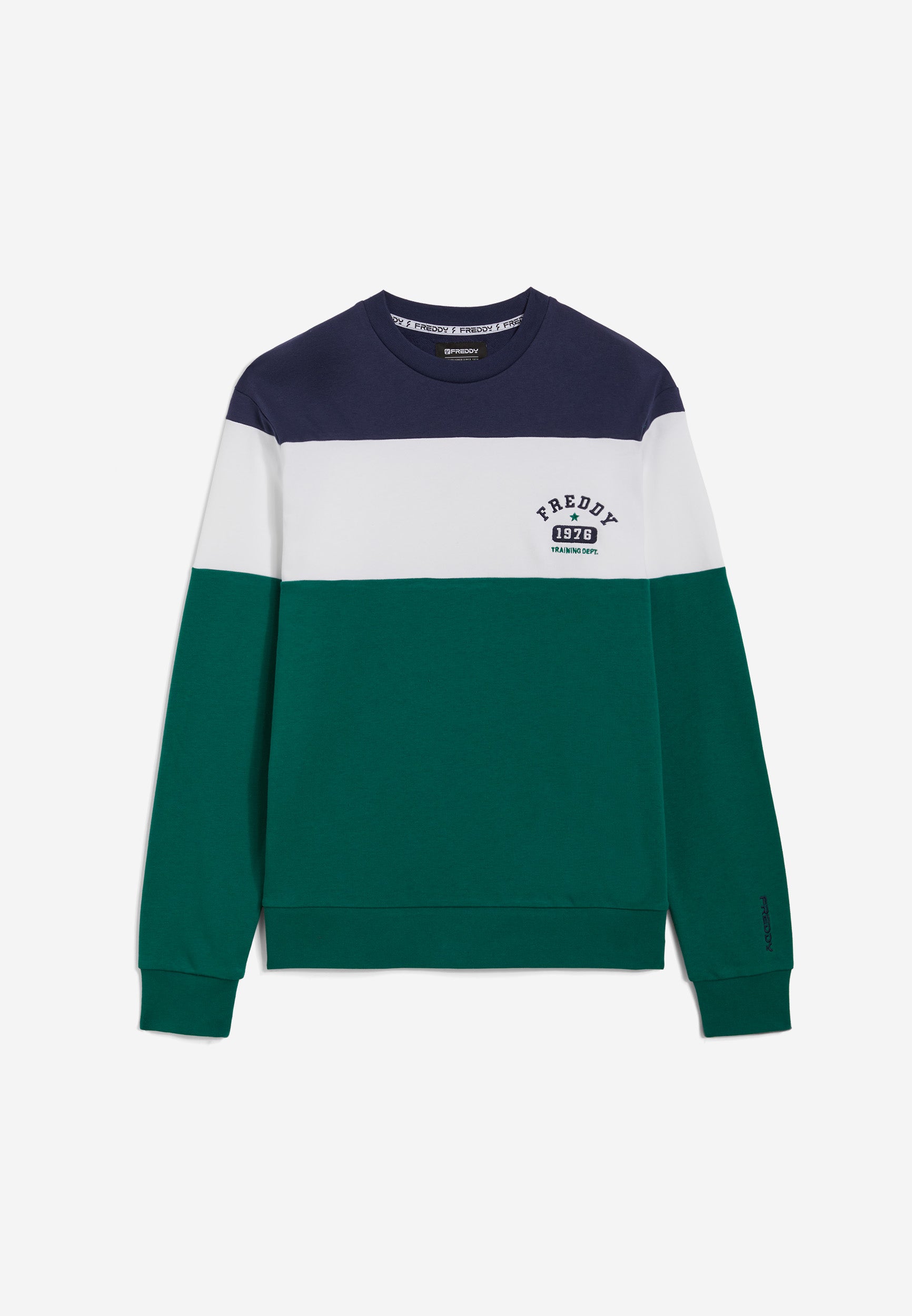 Men's colour-block crew neck sweatshirt