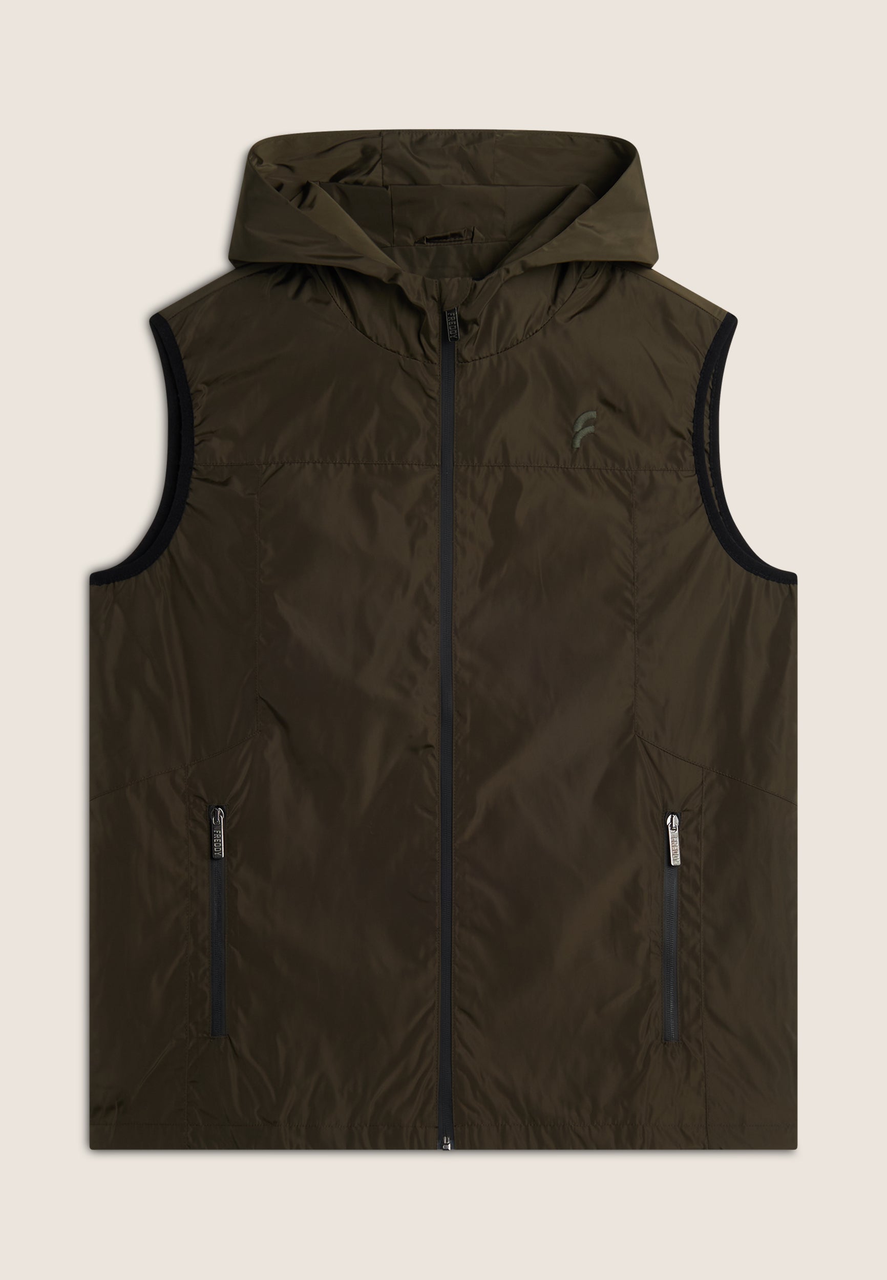 トップス Engineered Garments hooded short vest Field Vest - Olive CP Weather Poplin | Nepenthes New York