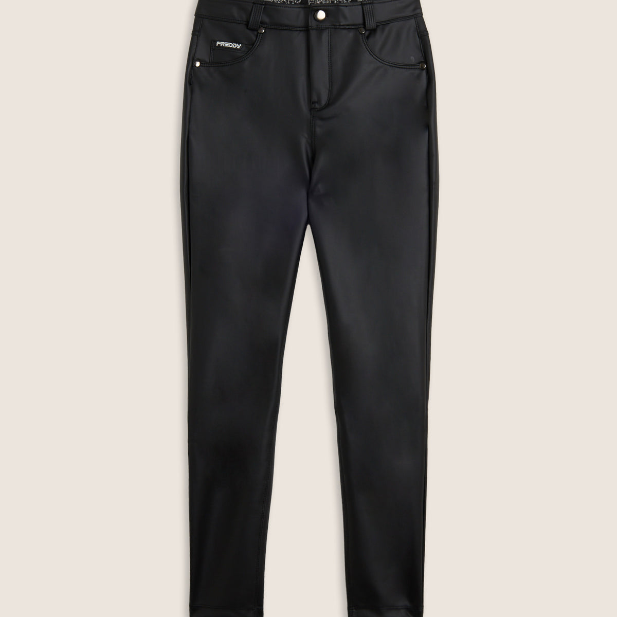 Pantaloni Skinny In Ecopelle SOTALA - Modelli Tubino E Biker, Nero, Vita Bassa, Con Tasche, Taglie XS A XL
