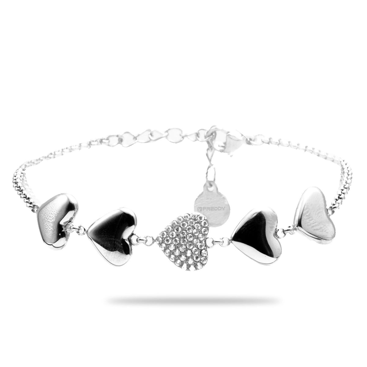 s.Oliver 2780745 Bracciale Donna Acciaio Inox Cuori Smaltati