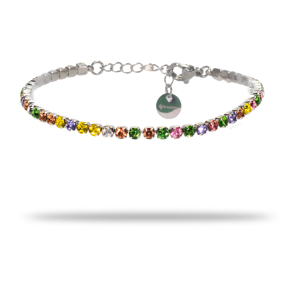 2JEWELS Bracciale in acciaio 316L PVD nero cristalli 232485