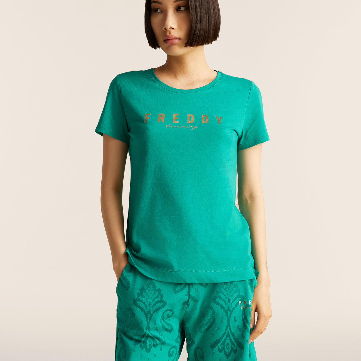Disclaimer T-shirt uomo in jersey con logo posteriore bianco
