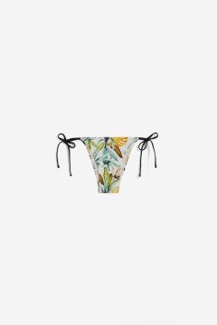 Tropical Foliage Print String Bikini Bottoms Freddy Official Store