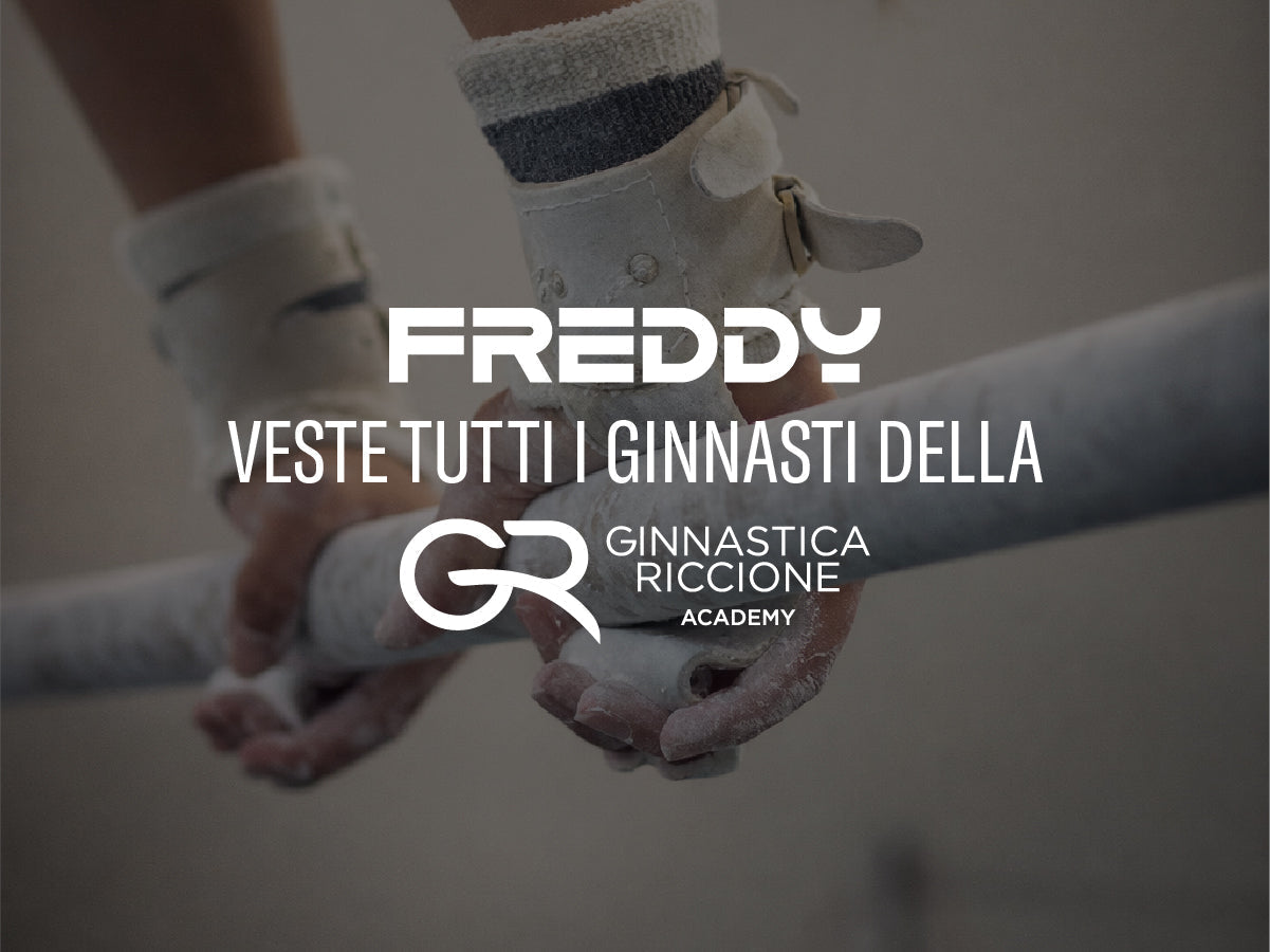 Freddy veste tutti i ginnasti della Ginnastica Riccione Academy