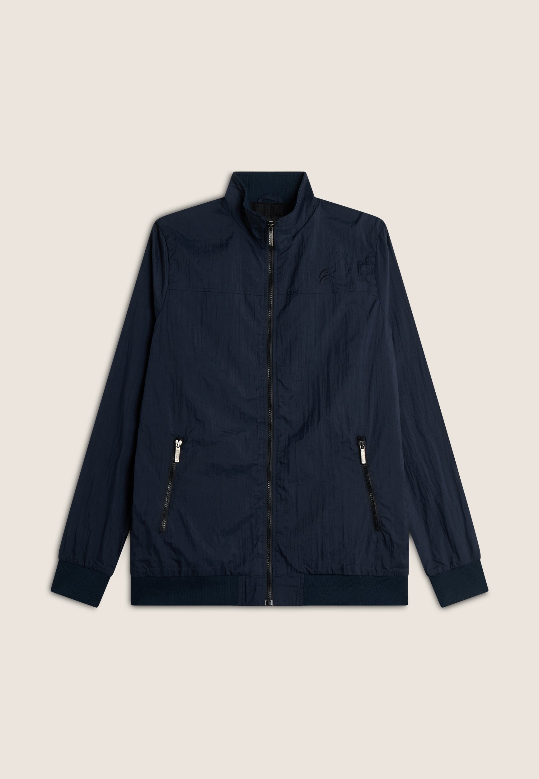 Giacca Uomo Leggera con Collo Alto Foderato e Chiusura Zip