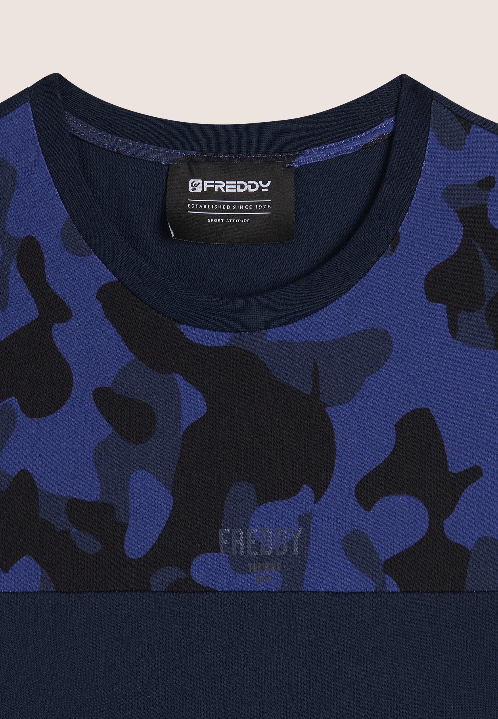 T-shirt with camouflage insert