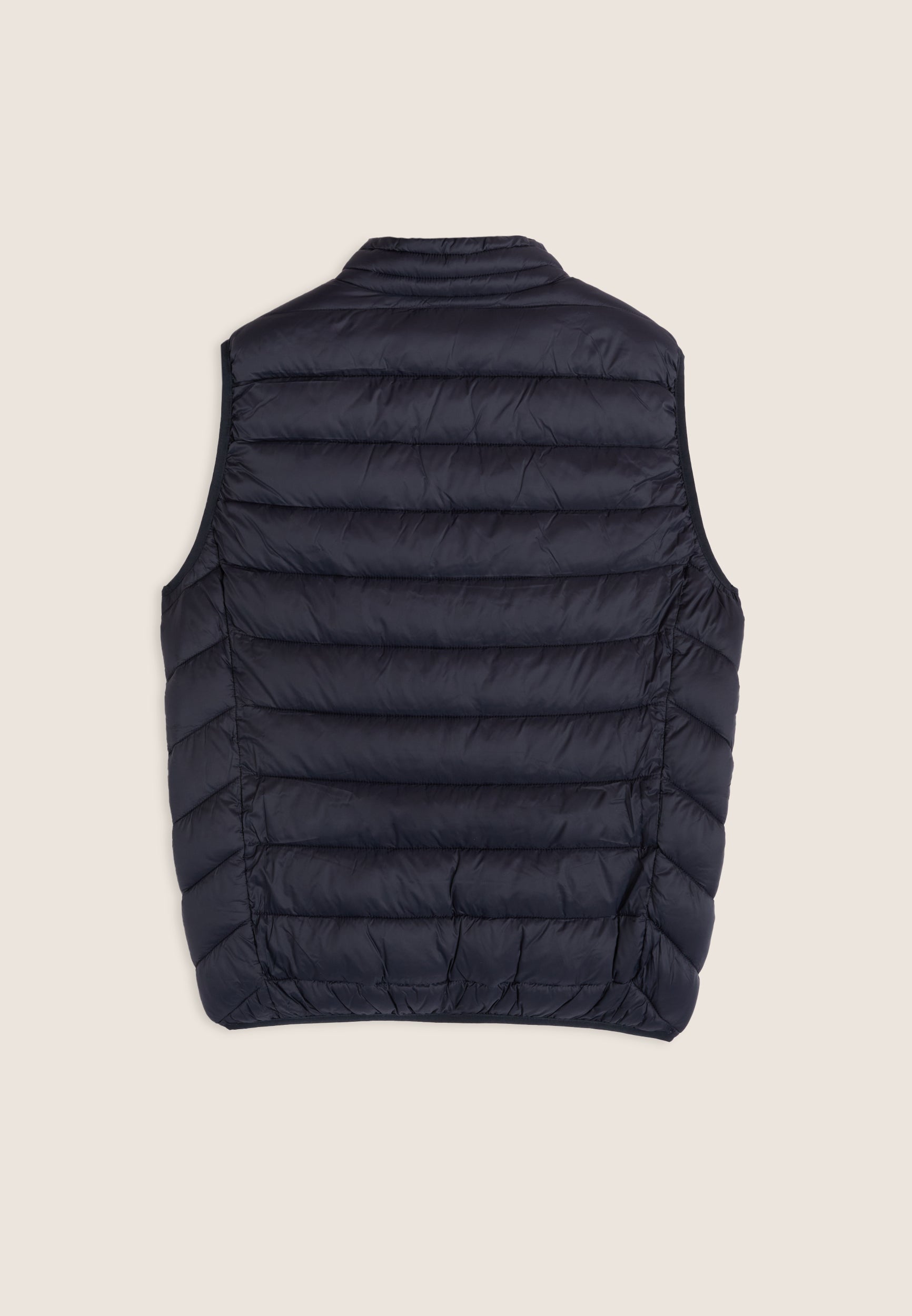 Quilted vest with turtleneck and double-slide zip