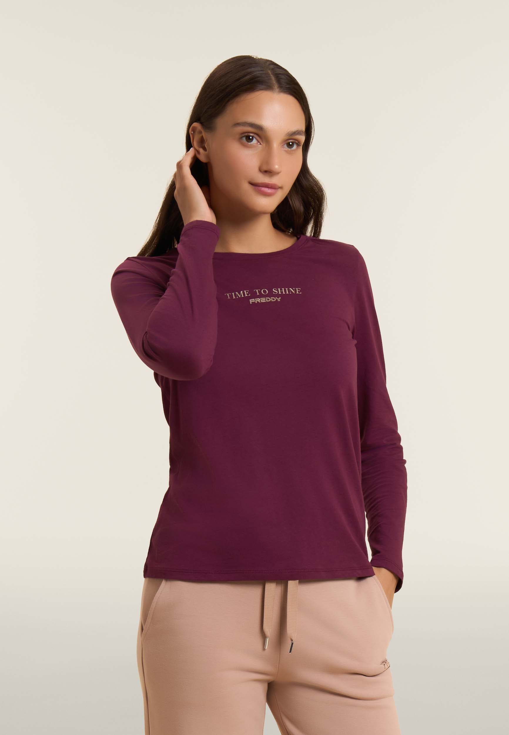 Felpa Donna Dresswel Con Stampa Dente Di Leone – Girocollo Manica Lunga, Tunica Morbida, Taglie S-XXL