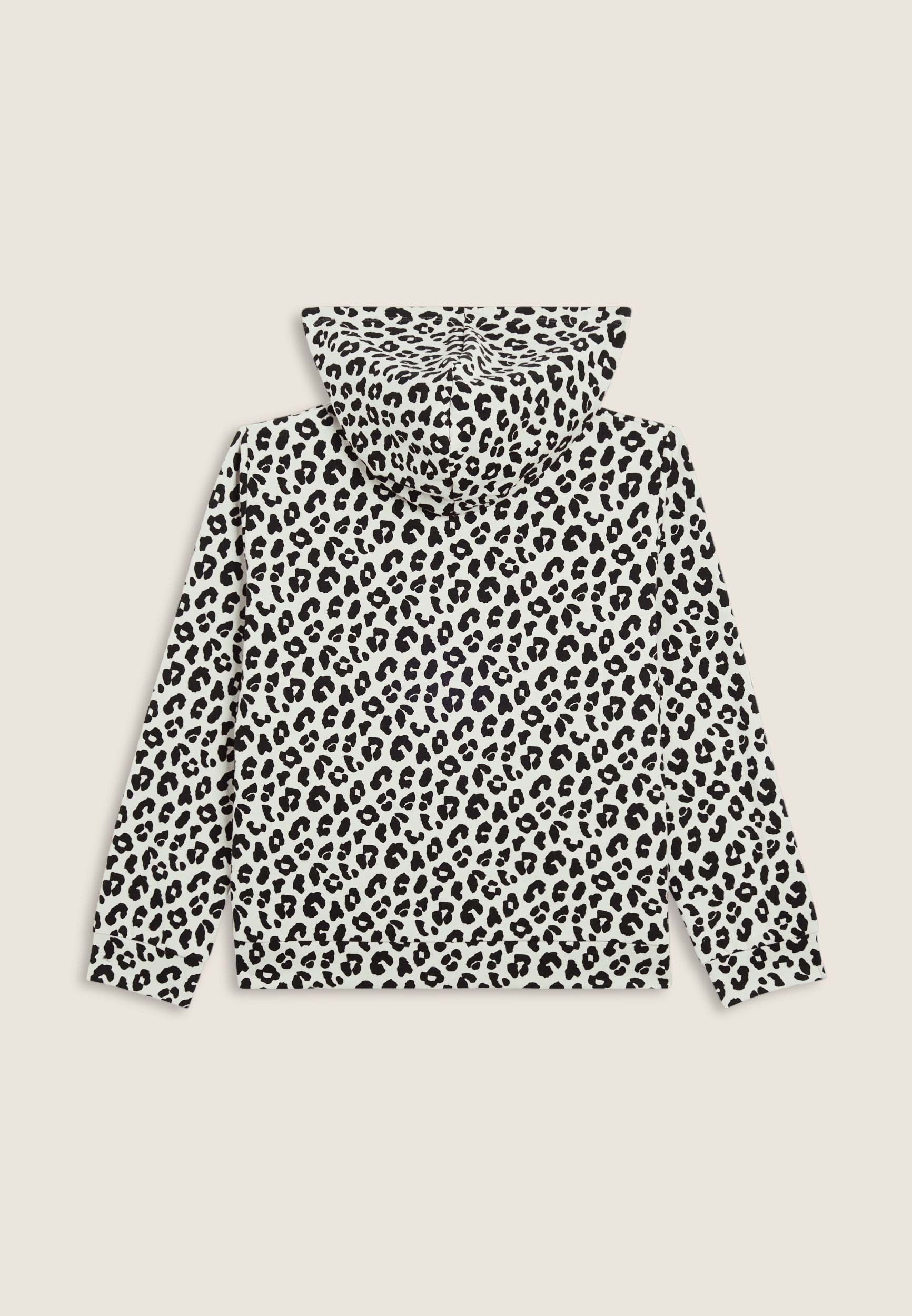 Women's leopard print zip hoodie