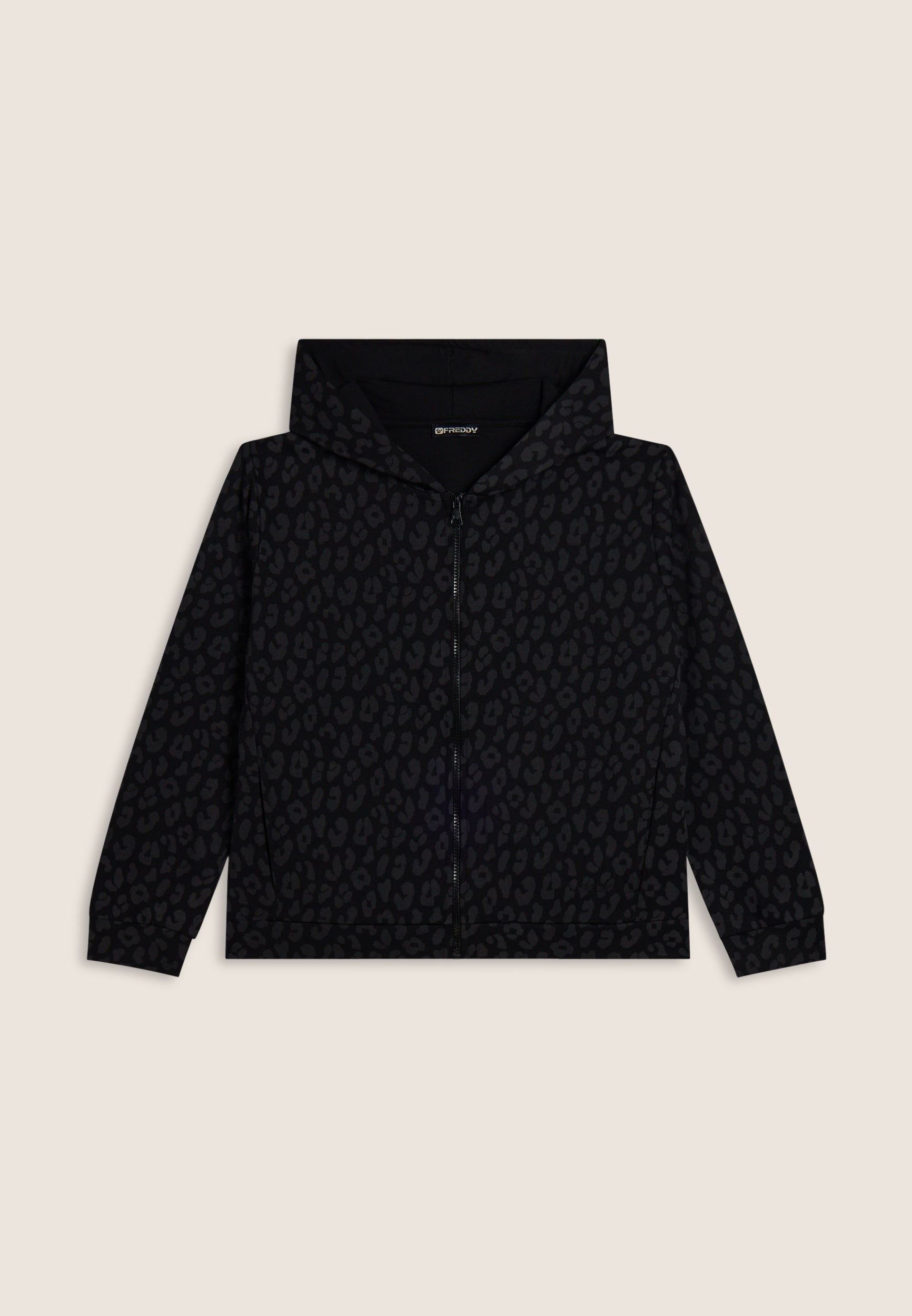 トップス Tornado Mart leopard Double-Zip Hoodie Women's leopard print zip hoodie