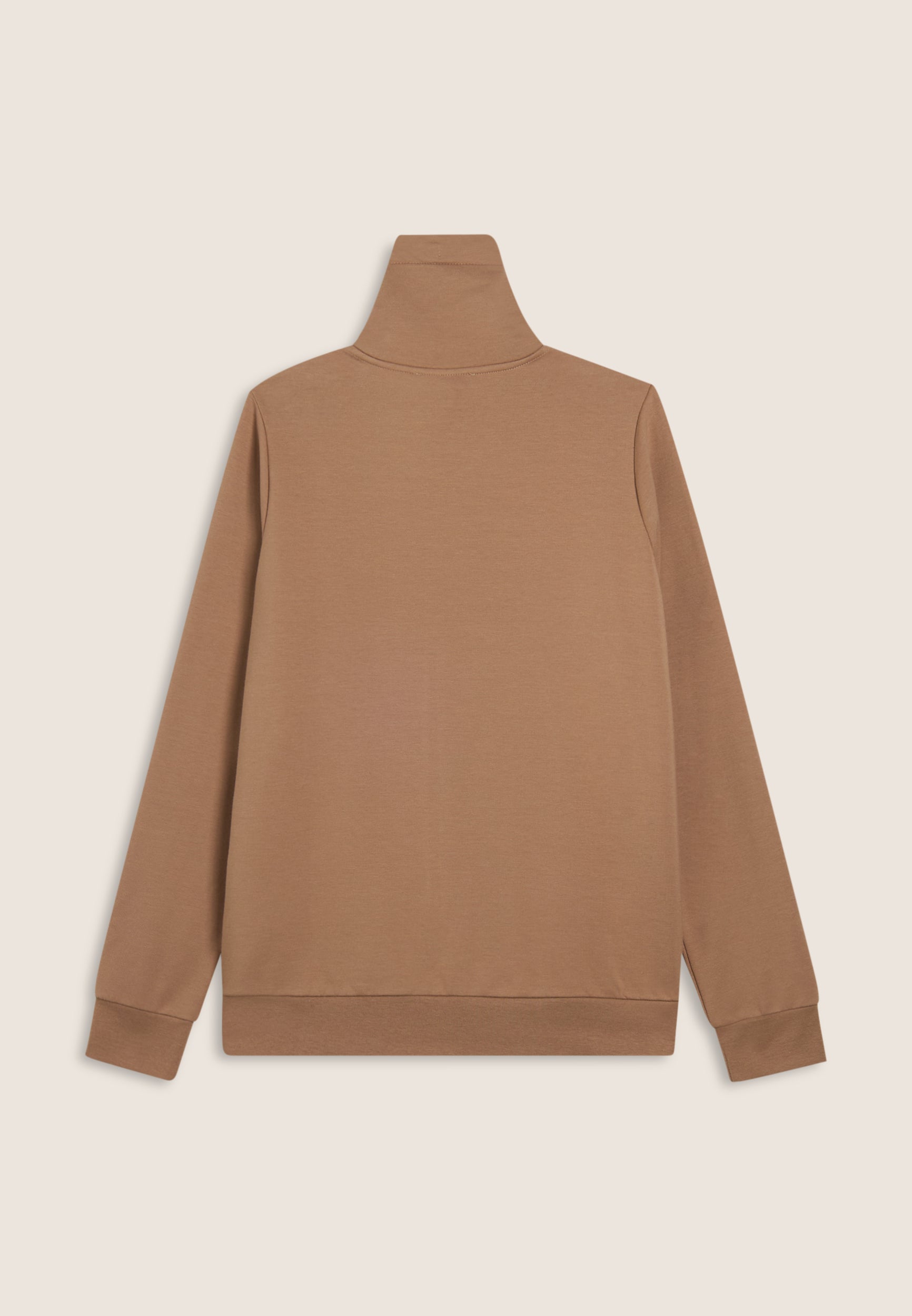 Women's full-zip turtleneck sweatshirt with melange lurex inserts