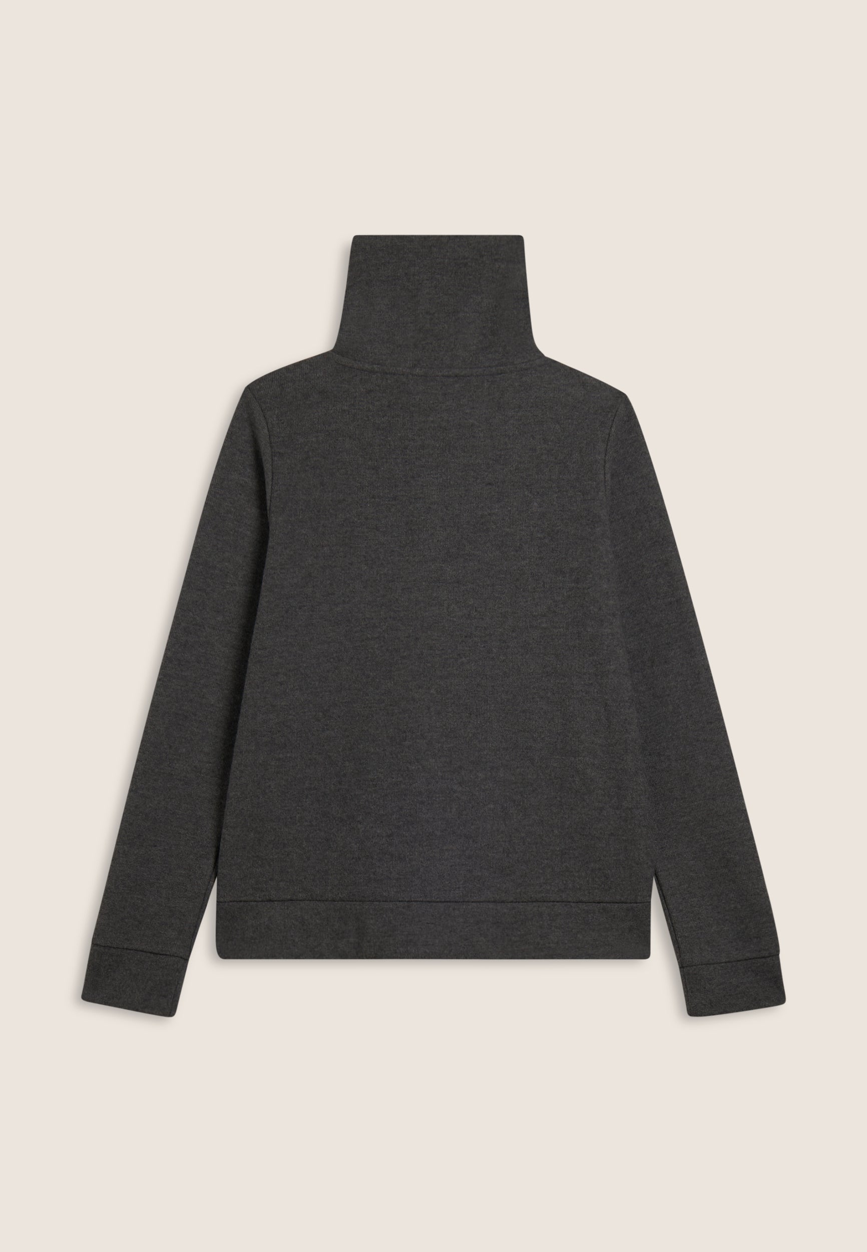 トップス everyone cotton turtkeneck sweatshirt Women's full-zip sweatshirt with tricot effect and turtleneck