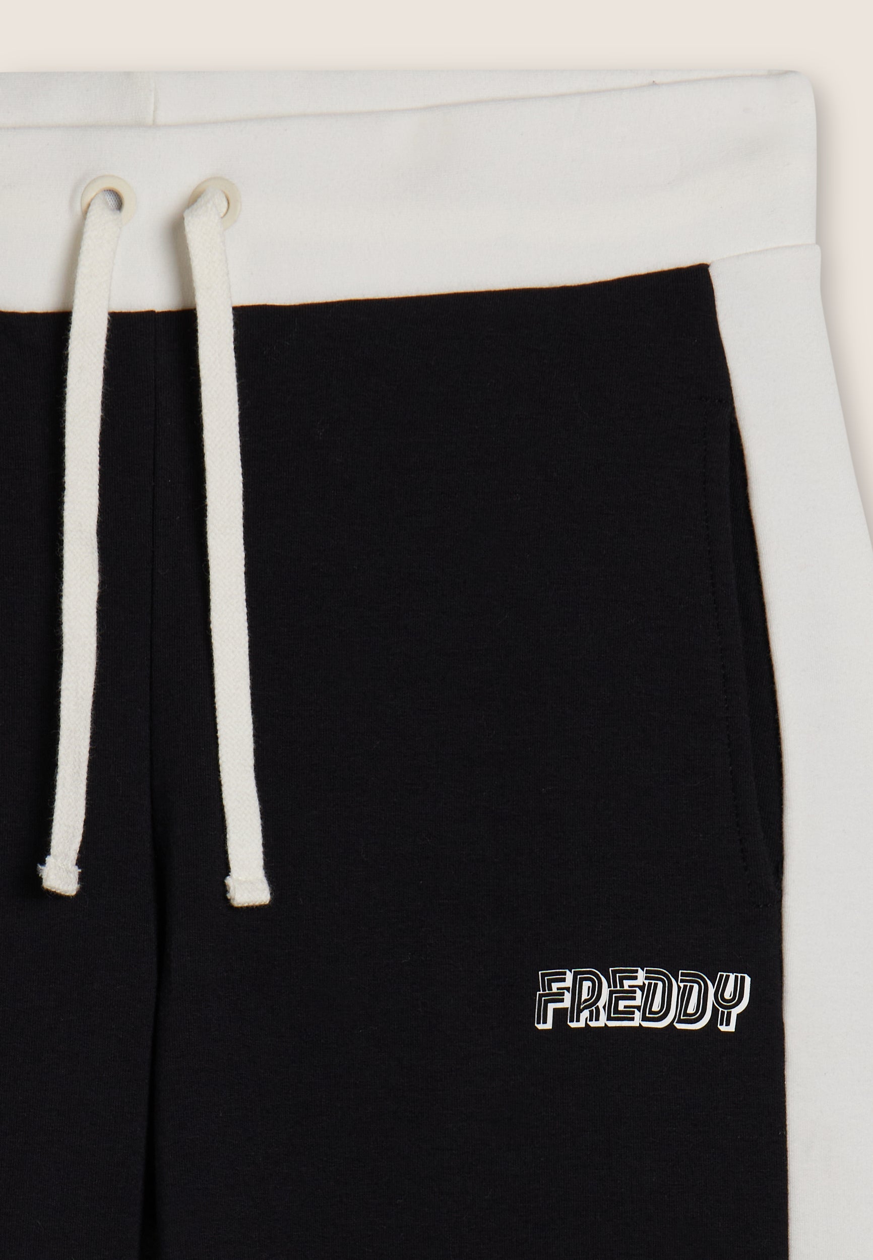 Black trousers with white side bands