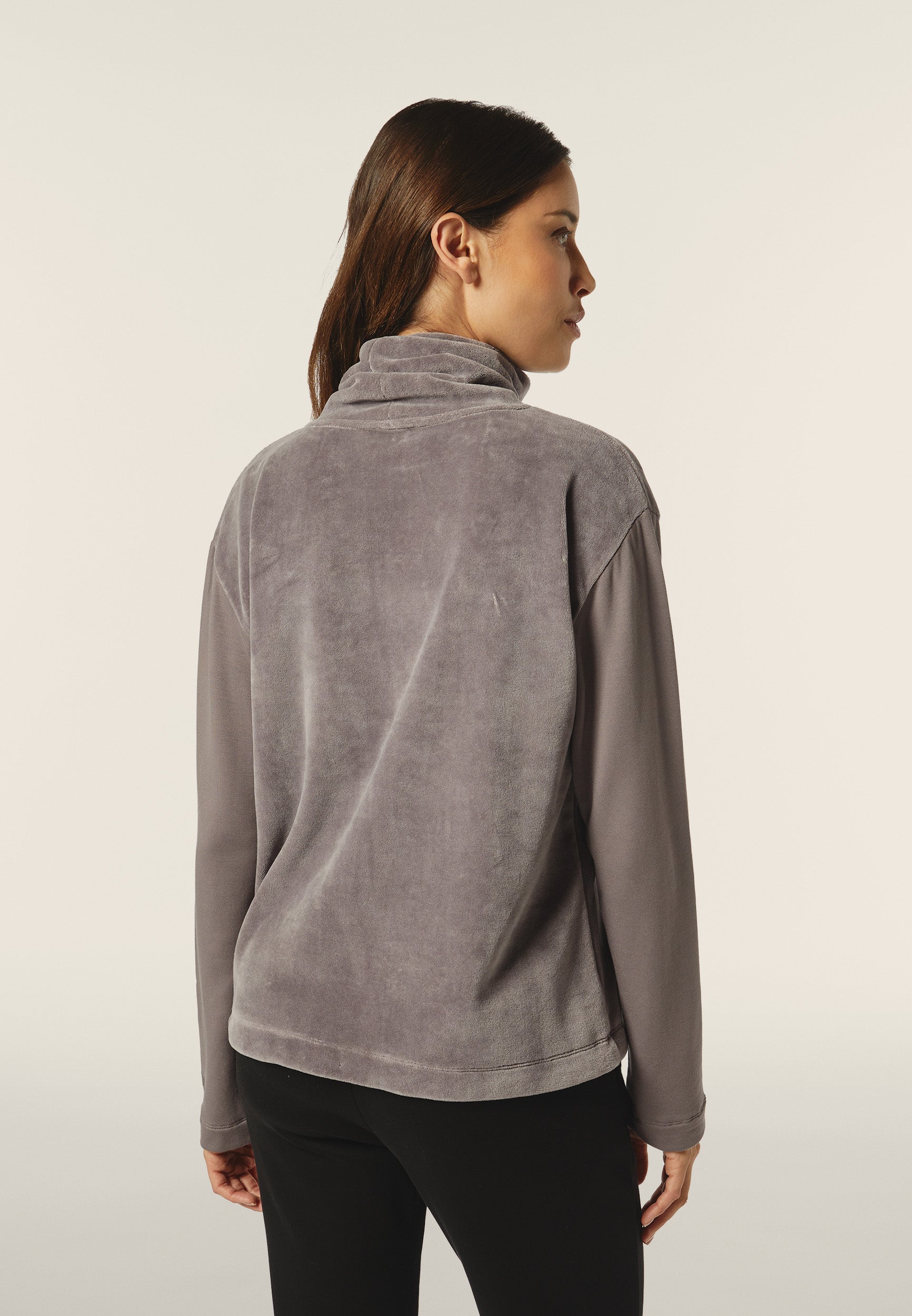 Cipo & Baxx Felpa Donna Con Collo Alto E Tasca – Blu, Taglia L – Felpa Invernale Con Ricamo E Cappuccio - 3