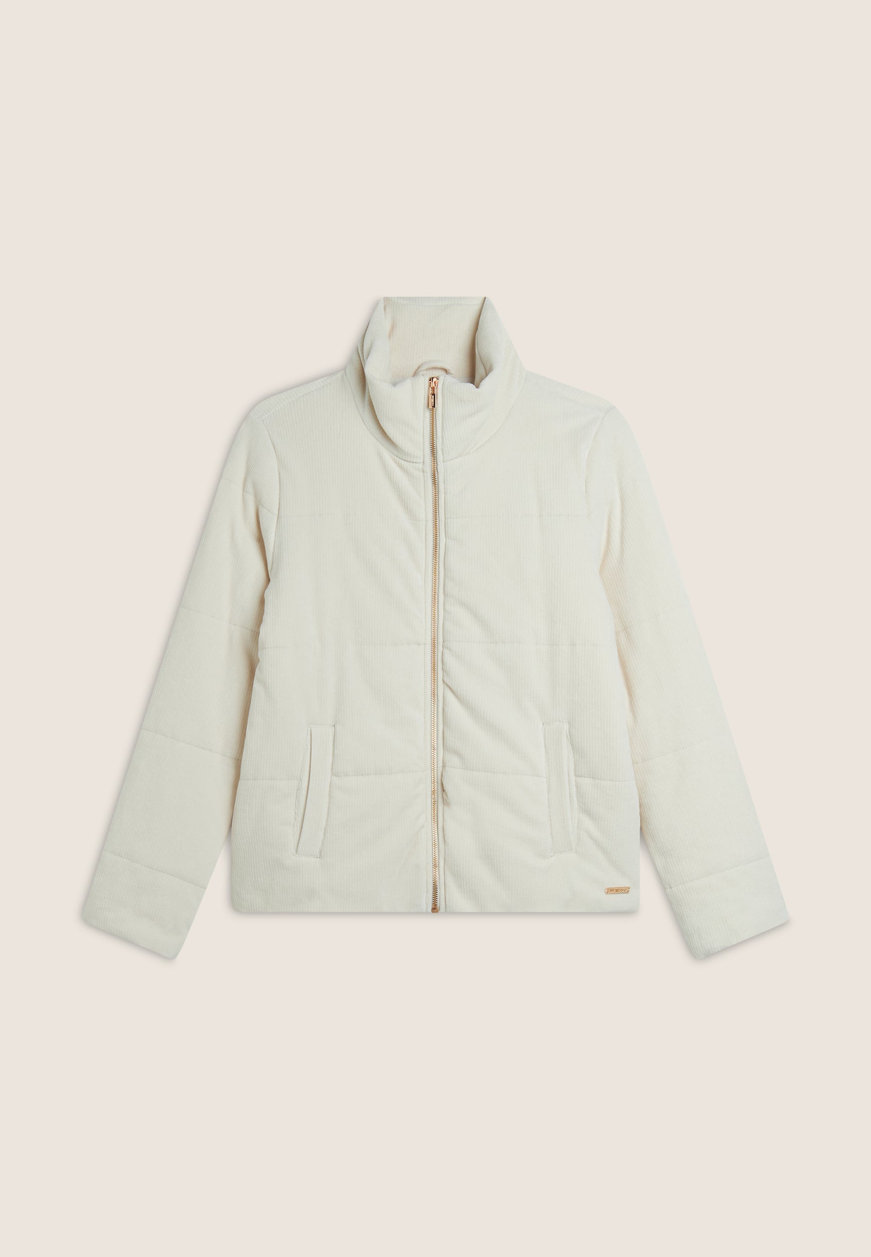 Corduroy winter jacket with a full zip