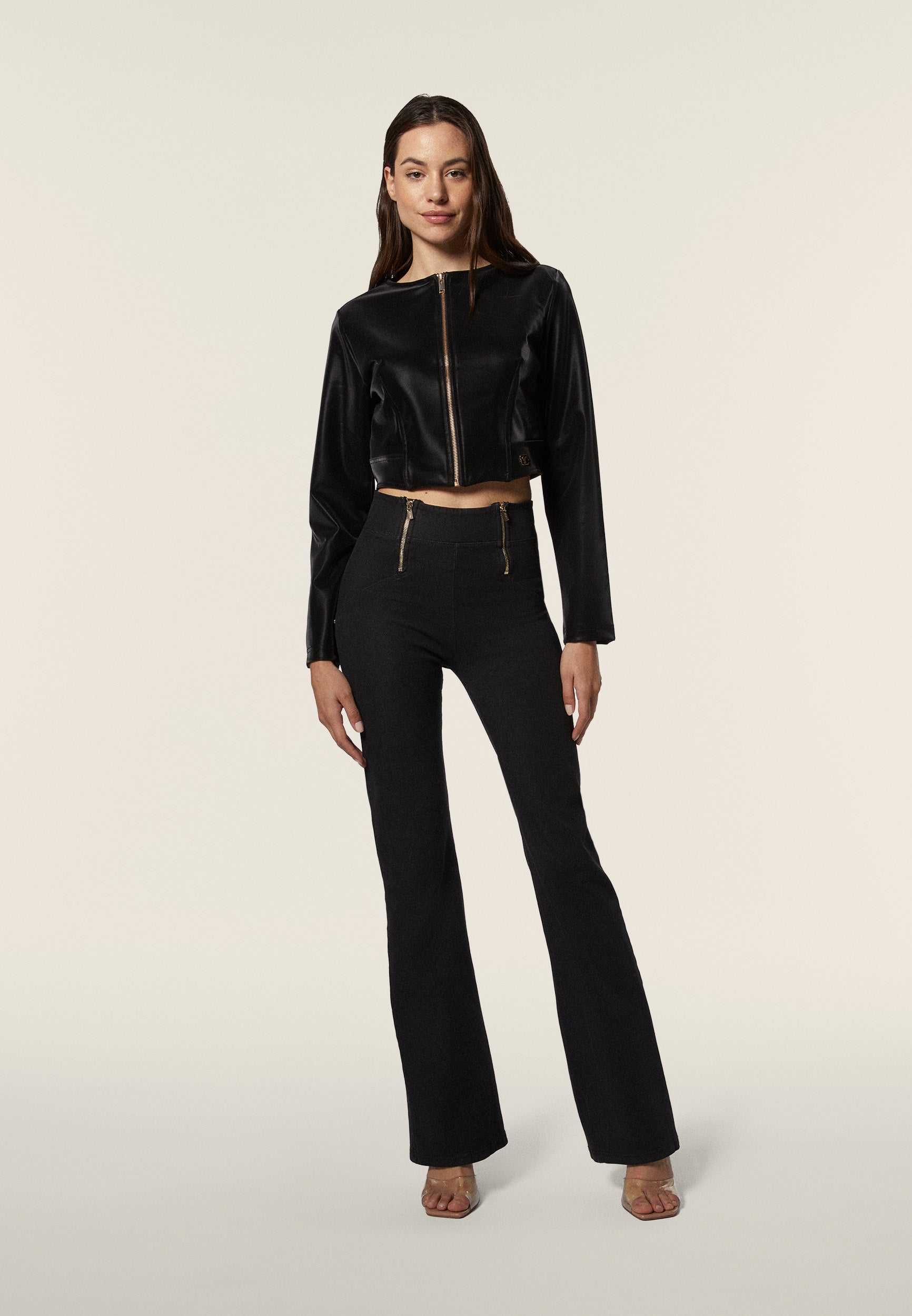 ジャケット・アウター THEREDTHREAD S leather jacket cropped ジャケット・アウター THEREDTHREAD S leather jacket cropped