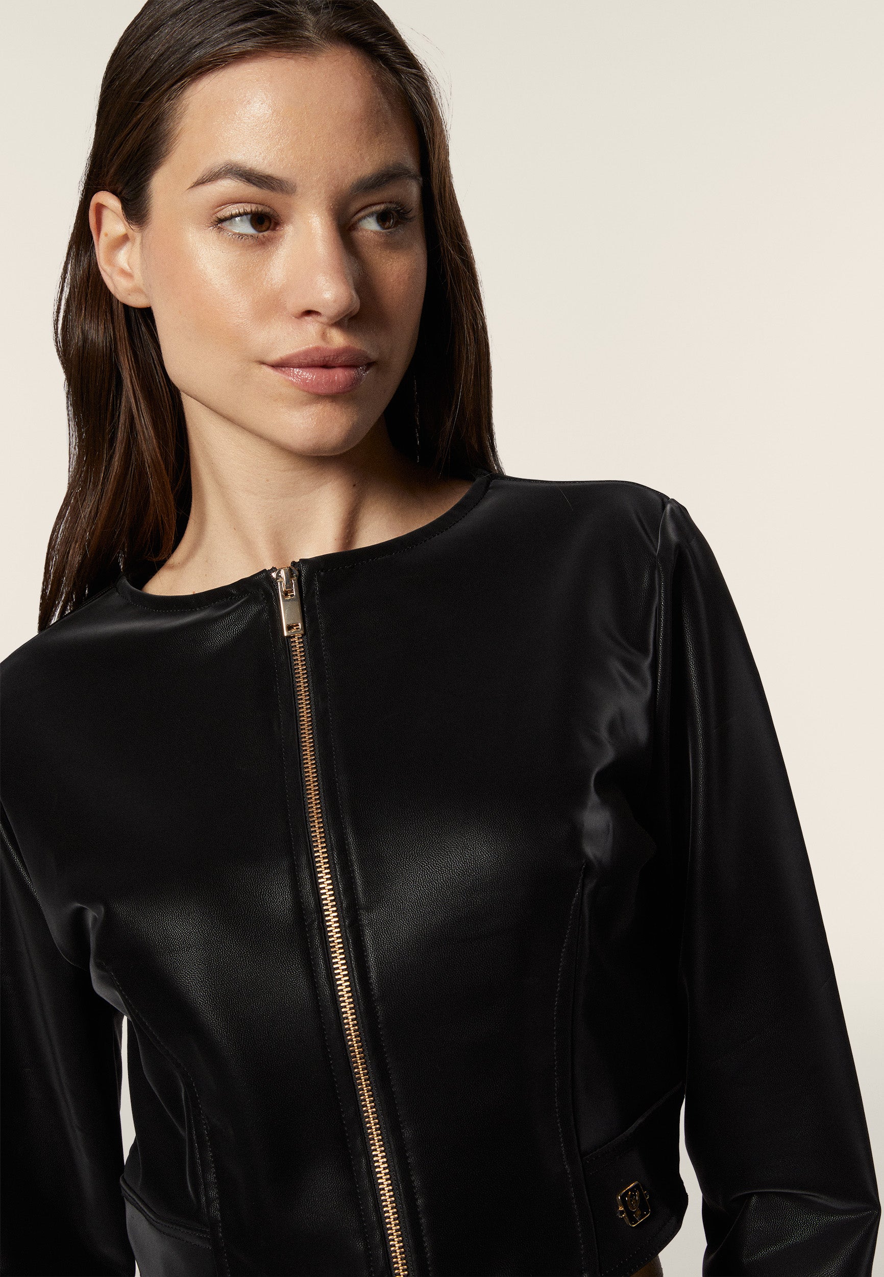 ジャケット・アウター RADIANT fakeleather 2way cropped blouson Women's Cropped Jackets - Cropped Jackets For Women Online in