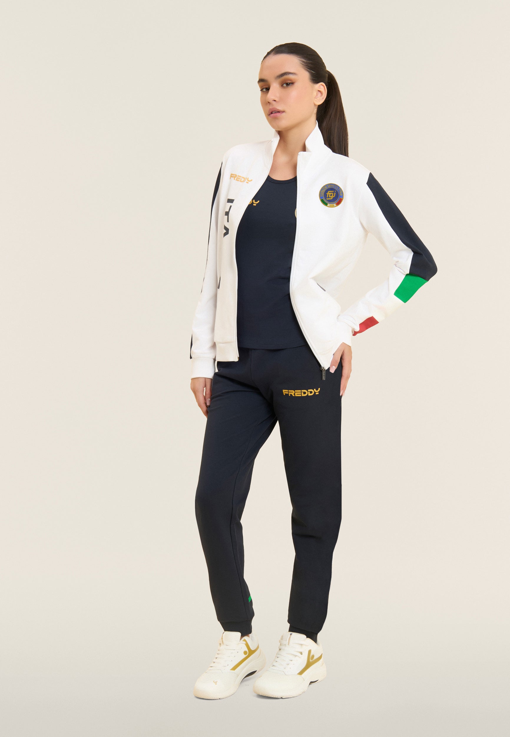 Women's full zip and high neck French terry tracksuit, FGI official me