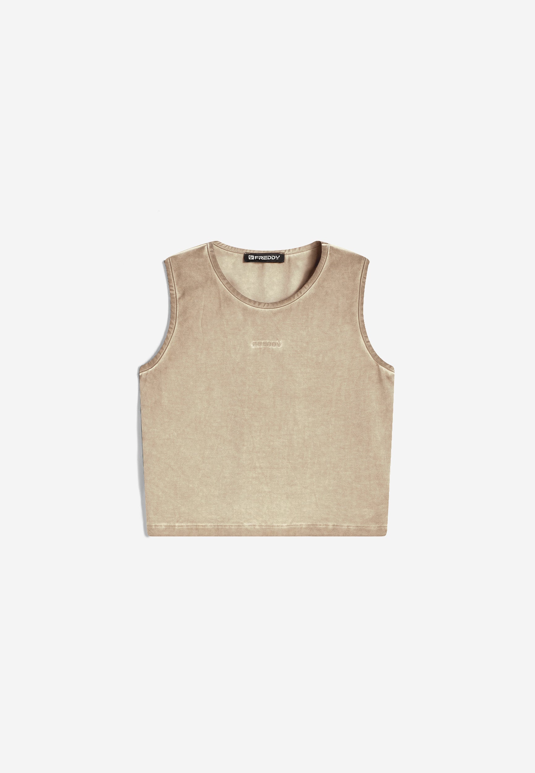 トップス melt the rady cropped Jersey Women's Rib-knit top with small logo plaque | Green | Diesel
