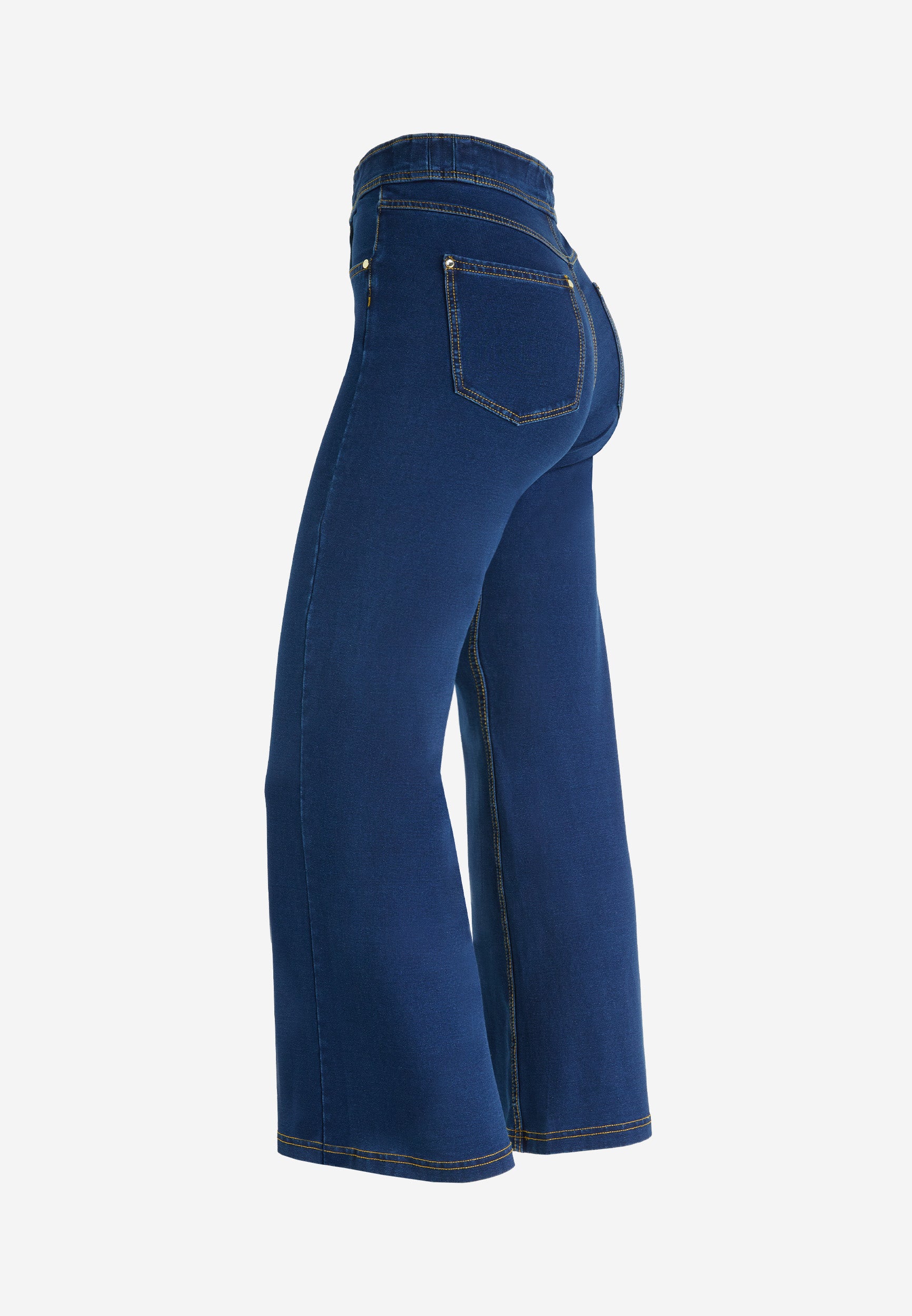 【HI FI FNK】Wonder Indigo Curved Jeans Wide-leg Curve Design Denim Jeans WN2795 – WONDER NOAH