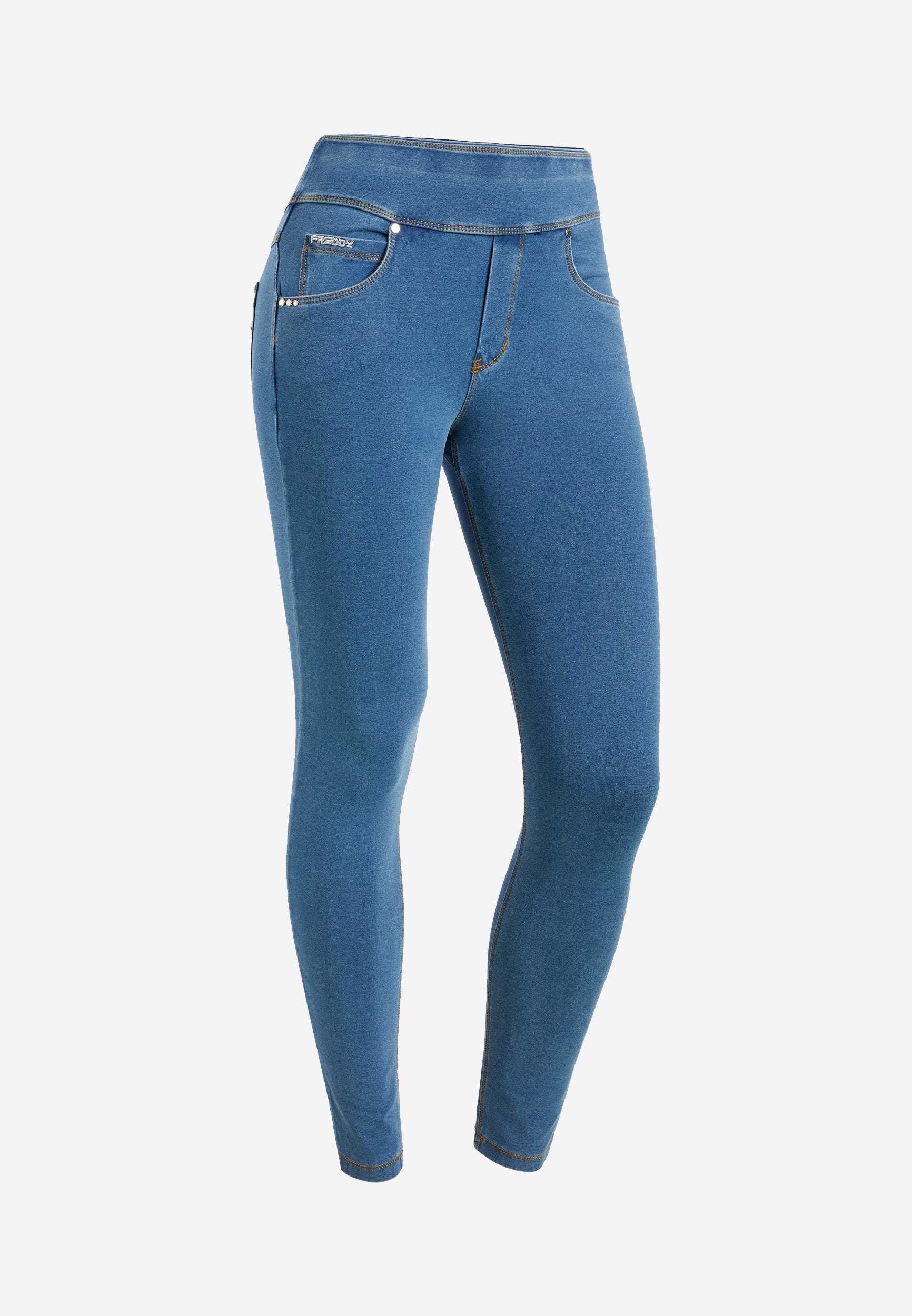 Pantaloni Donna Vita Alta Freddy Pantaloni 7/8 Vita Alta In