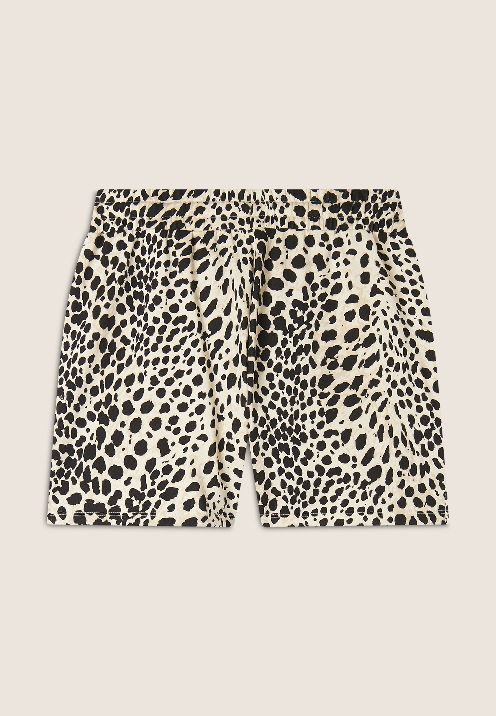French terry regular fit animal print shorts