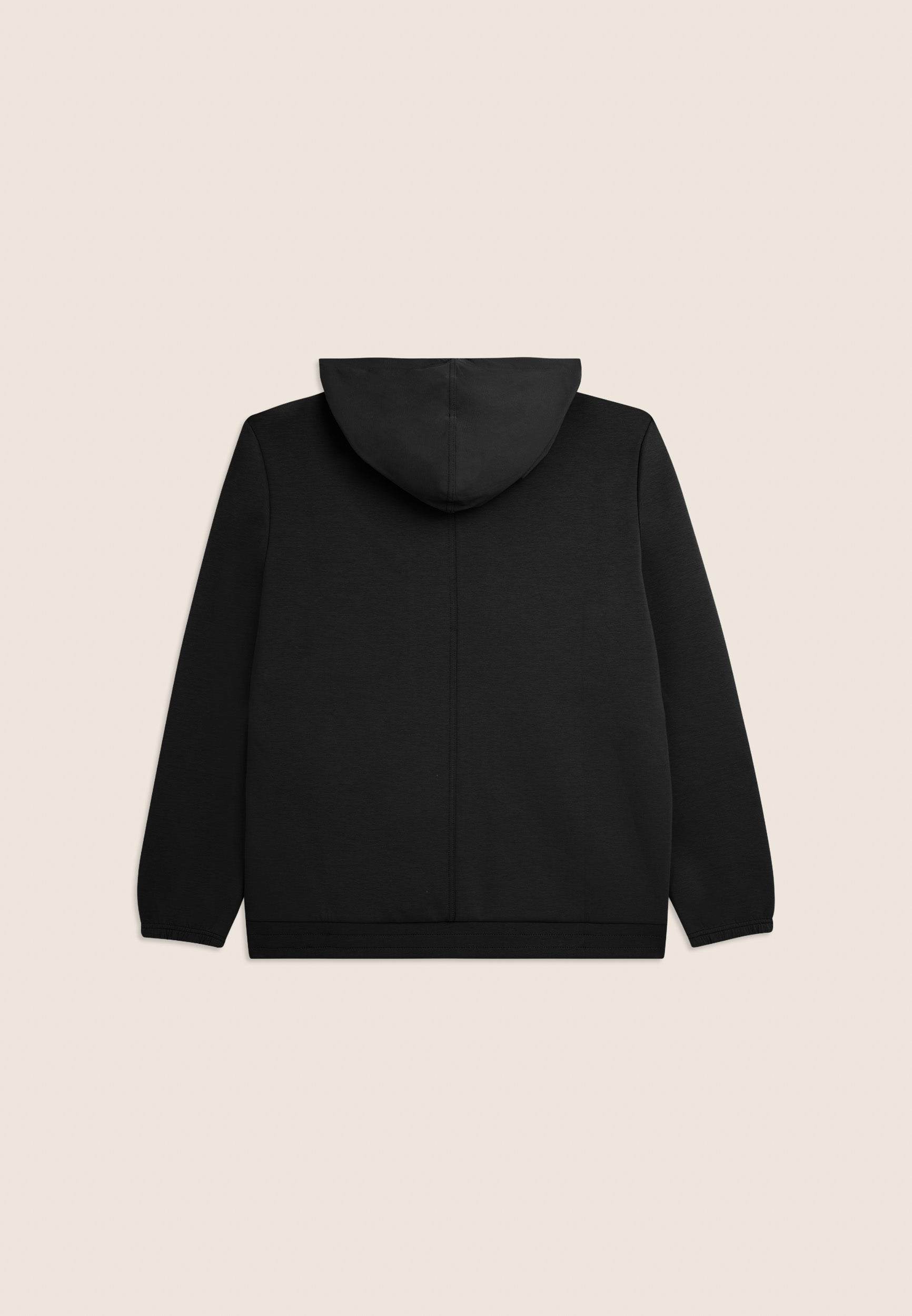 Zip hoodie with nylon ripstop inserts