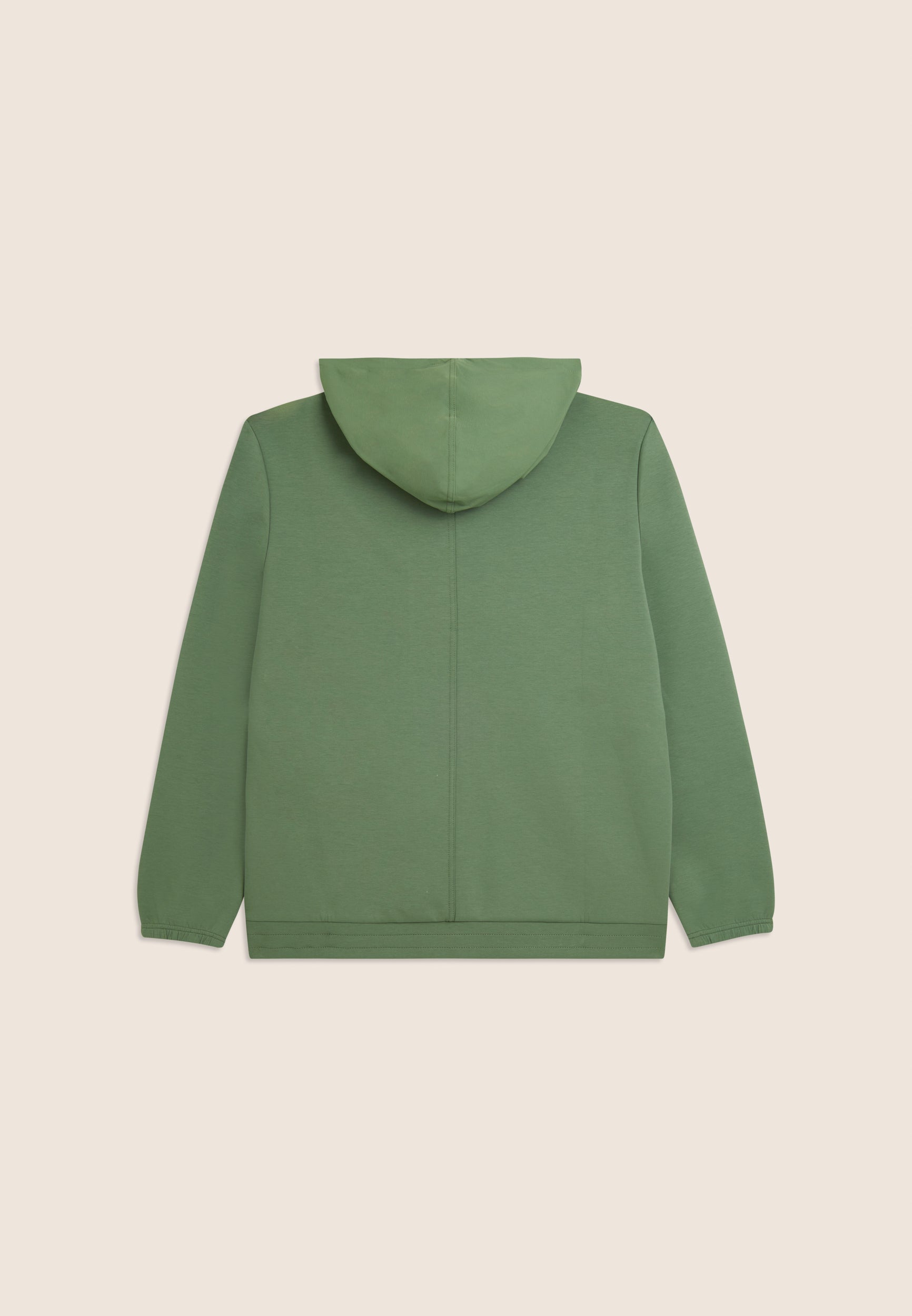 Zip hoodie with nylon ripstop inserts