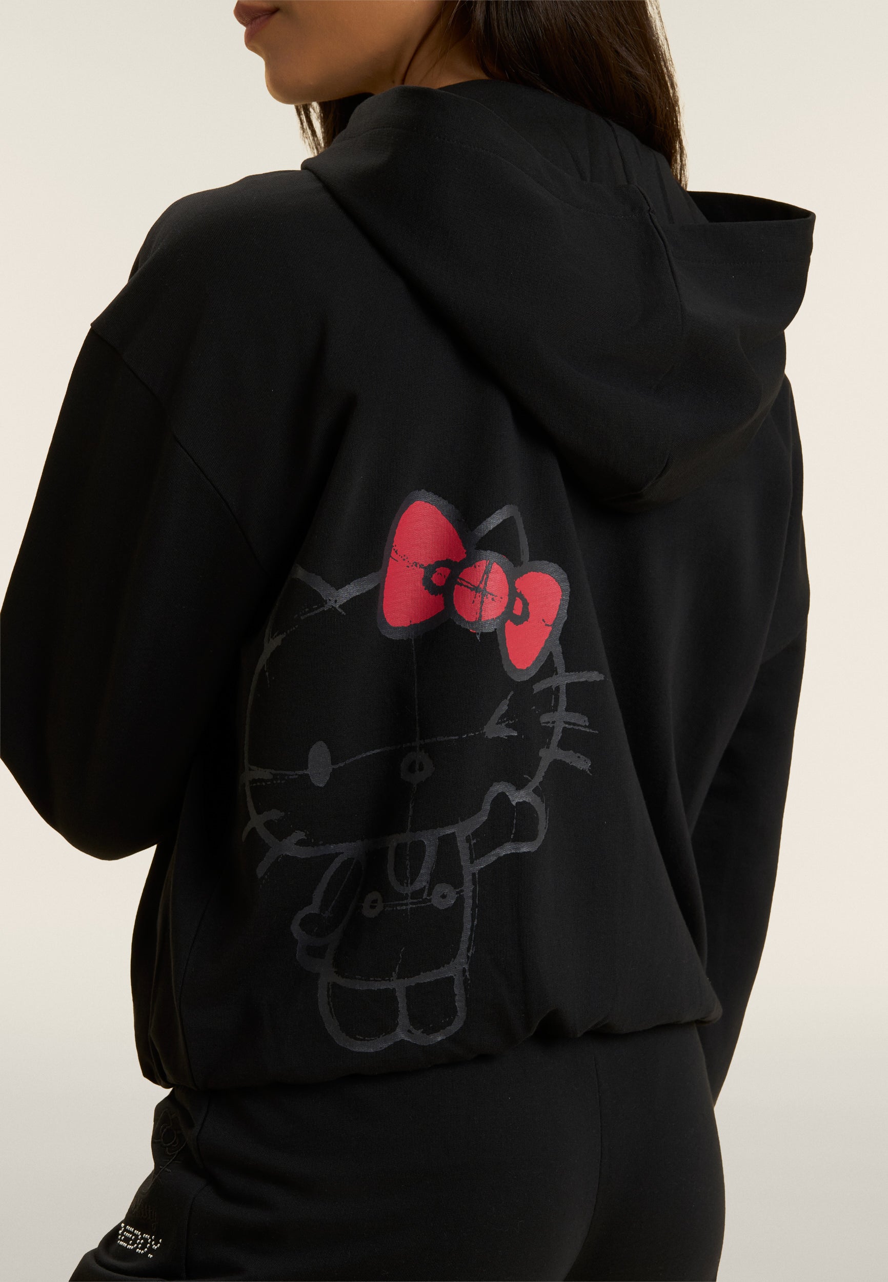 Zip hoodie and Hello Kitty back print