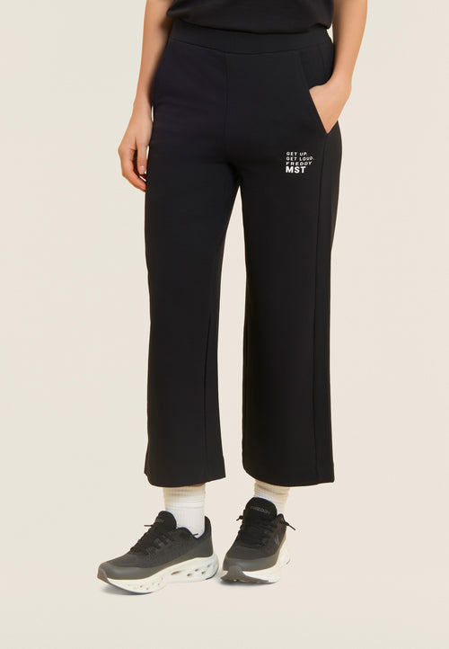 Wide leg cropped athletic trousers with FREDDY MST graphics