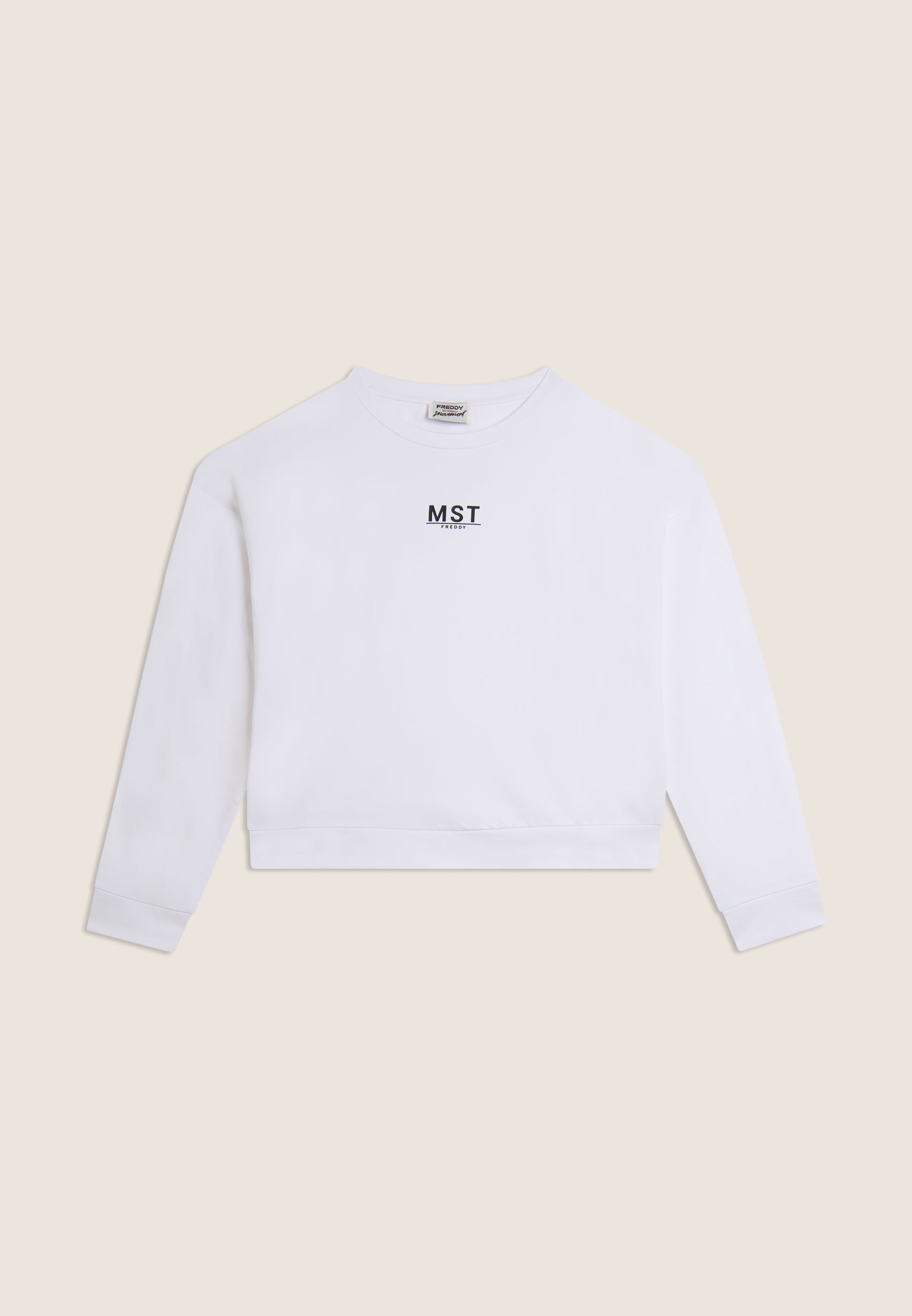Comfort fit cropped, crew neck sweatshirt