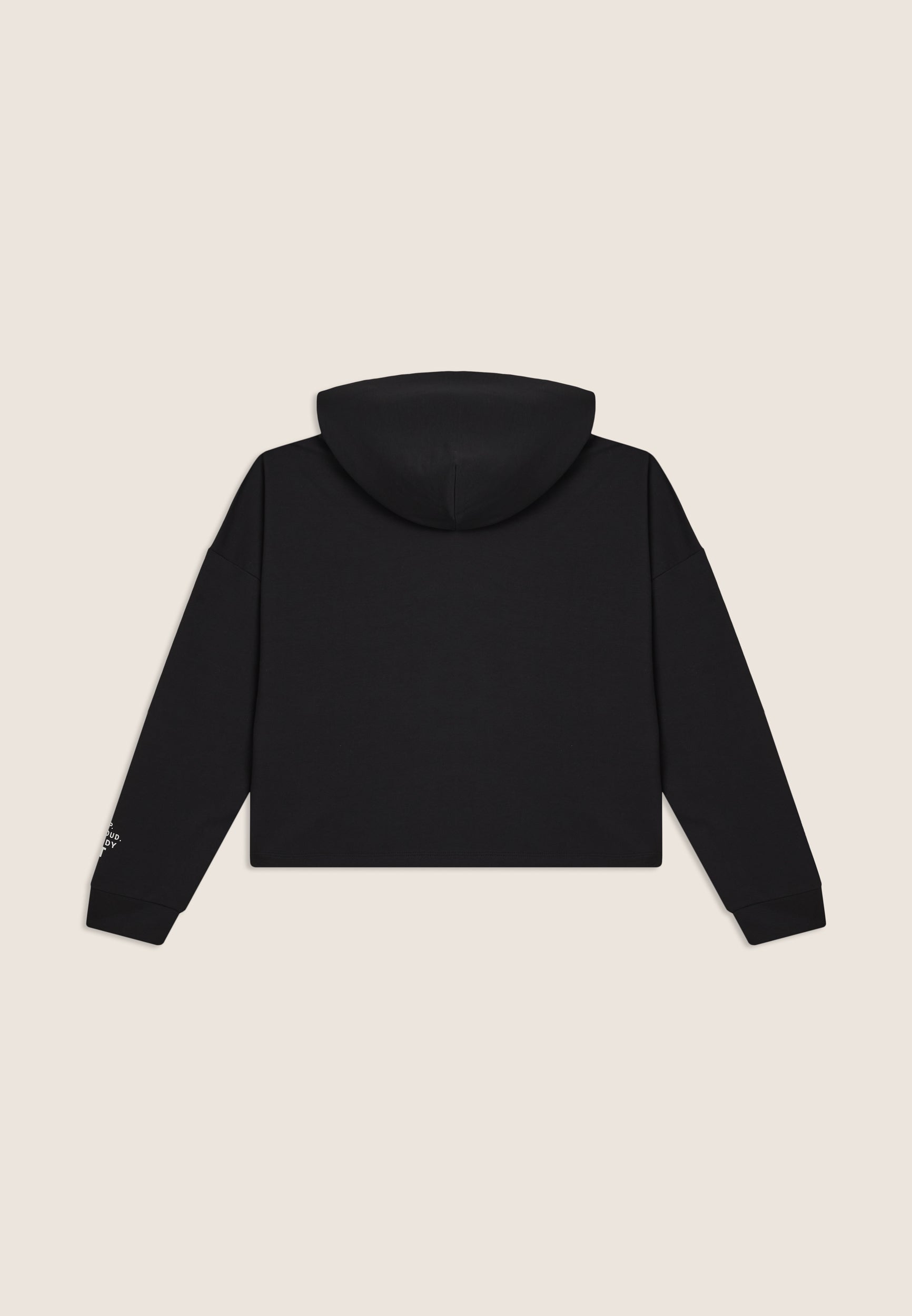 Oversized cropped hoodie with MST print
