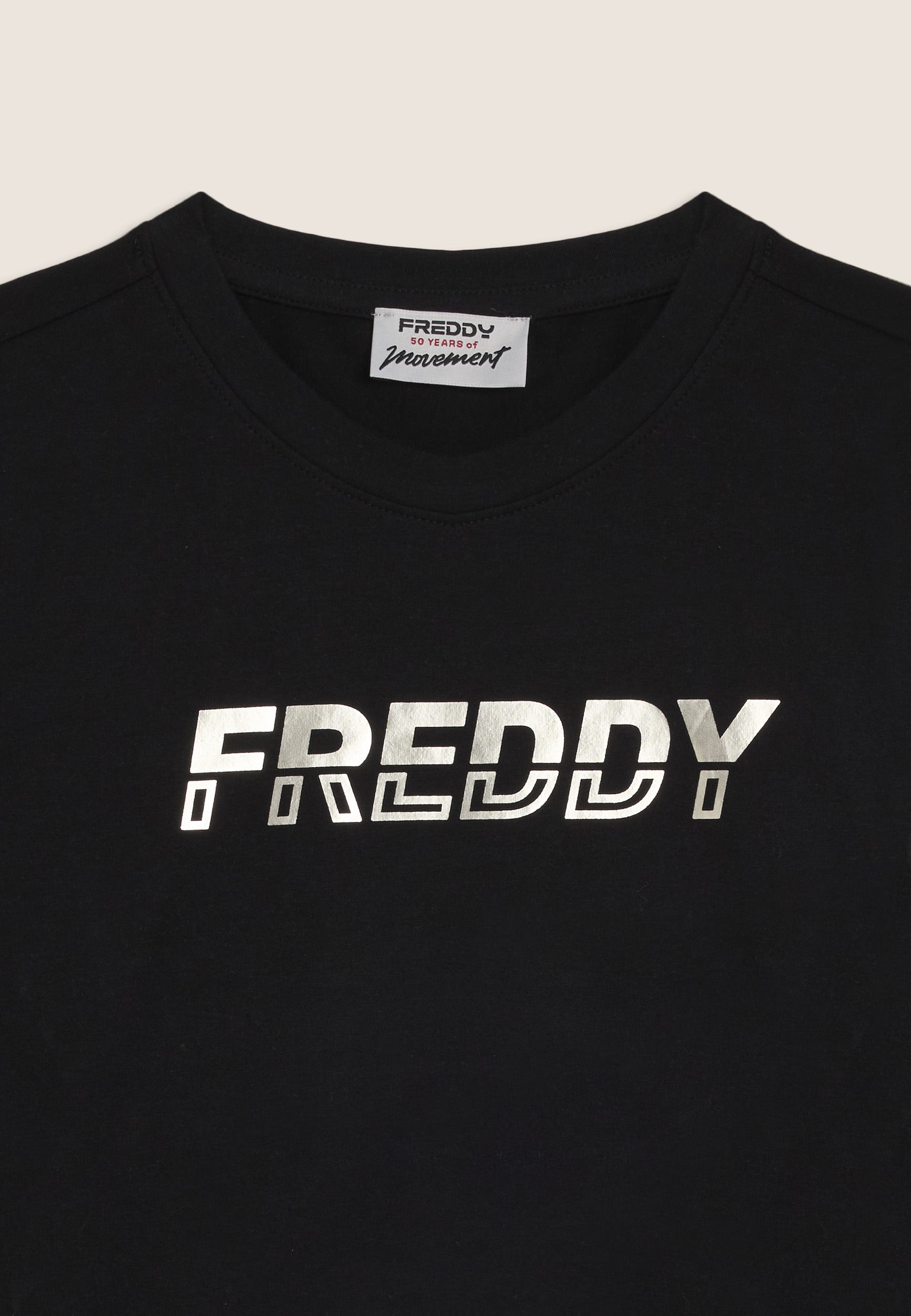 Crew neck sweatshirt with contrasting inserts and pearl logo