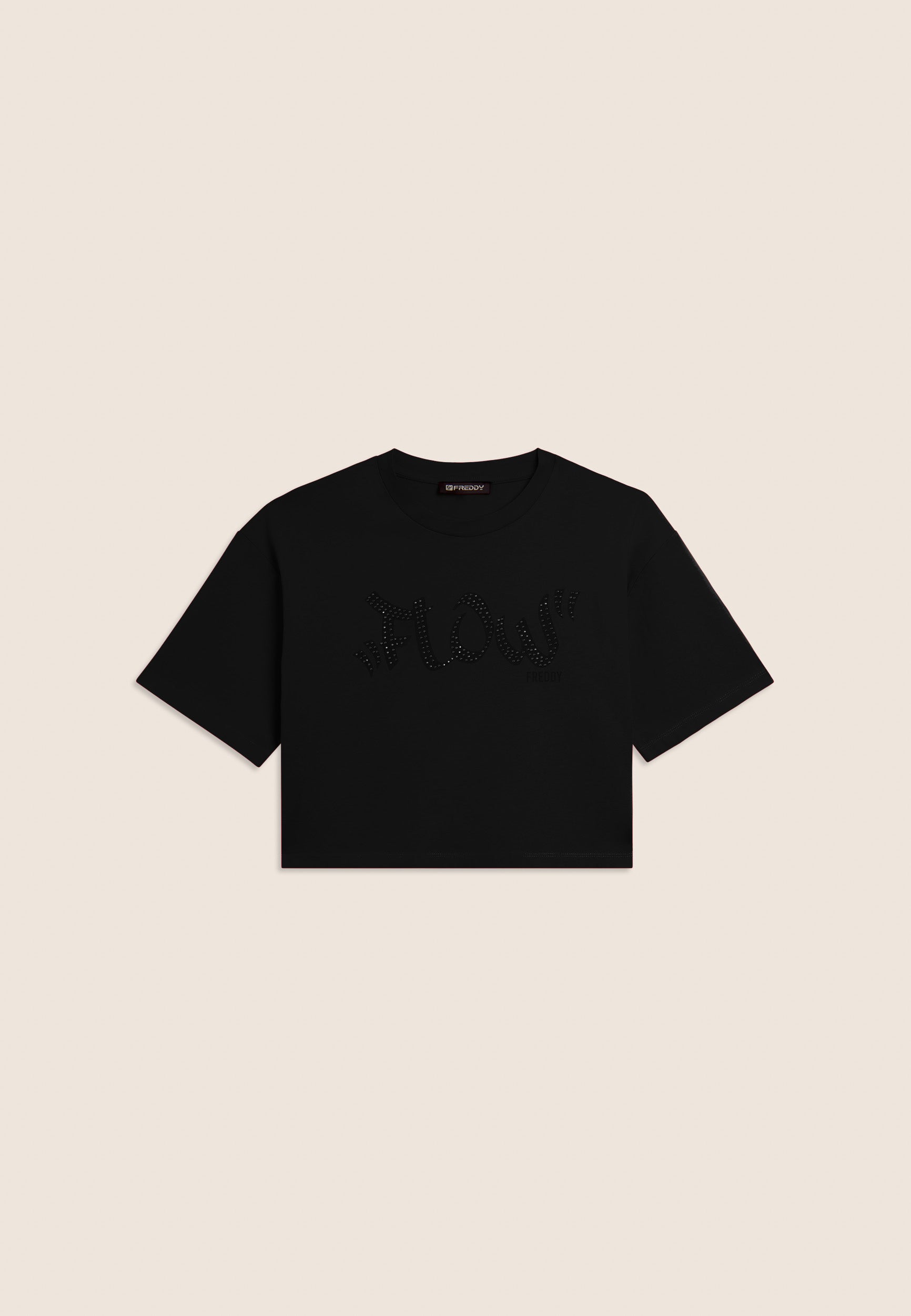 Cropped t-shirt with 