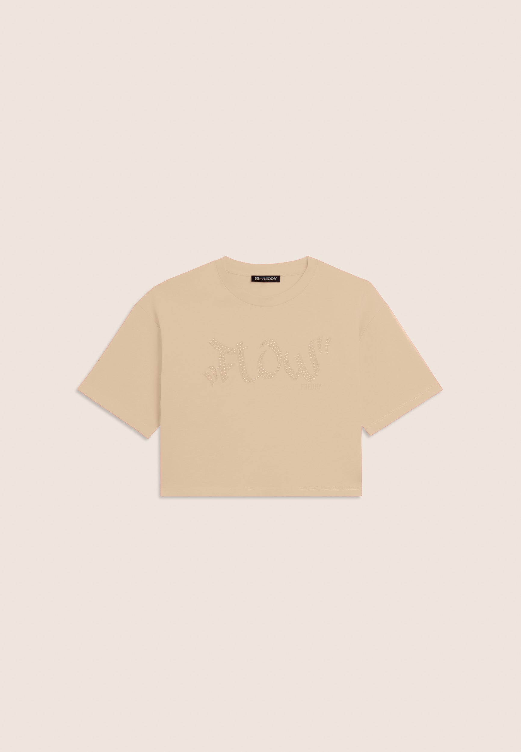 Cropped t-shirt with 