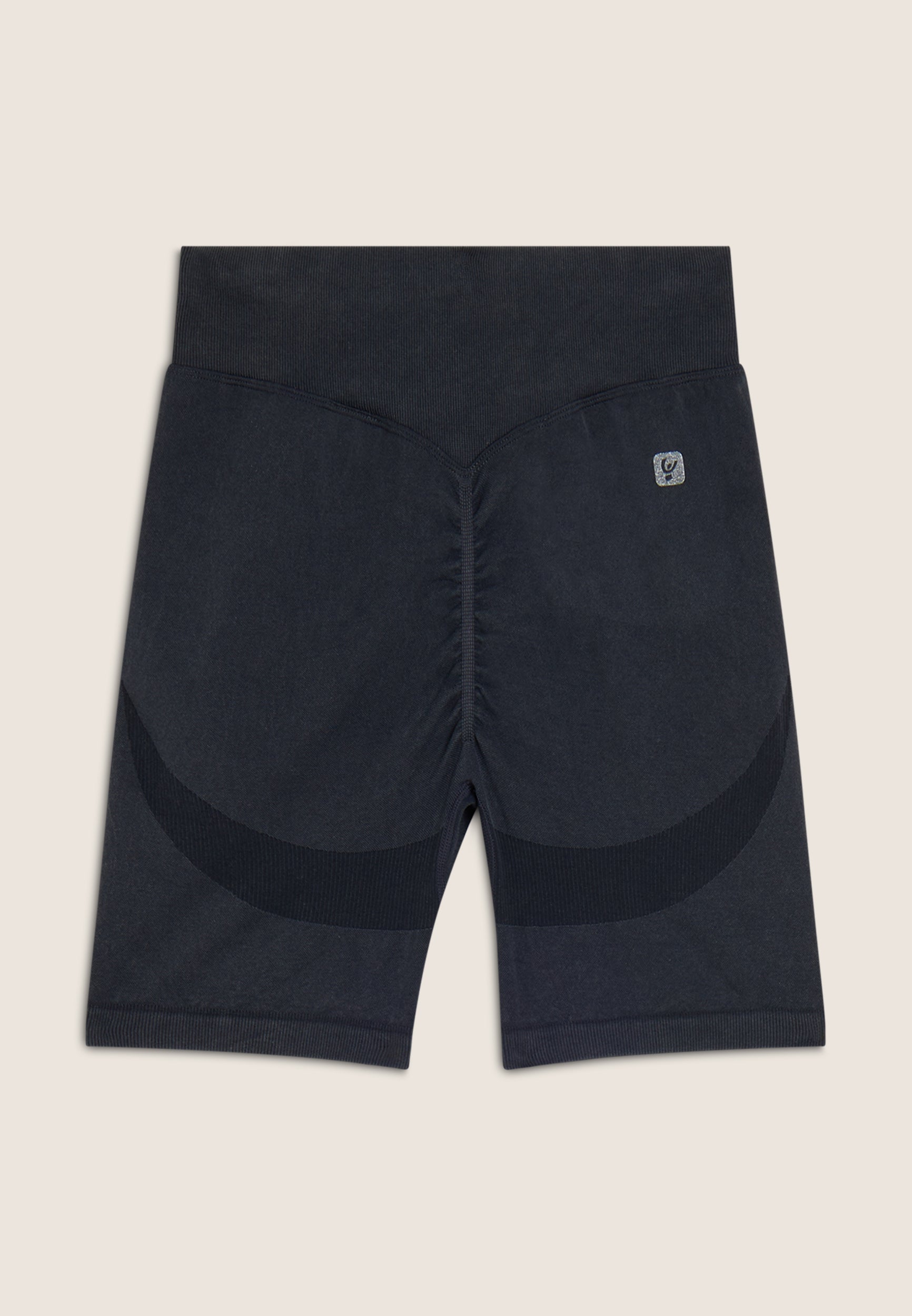 Seamless acid wash biker shorts with a super high waist