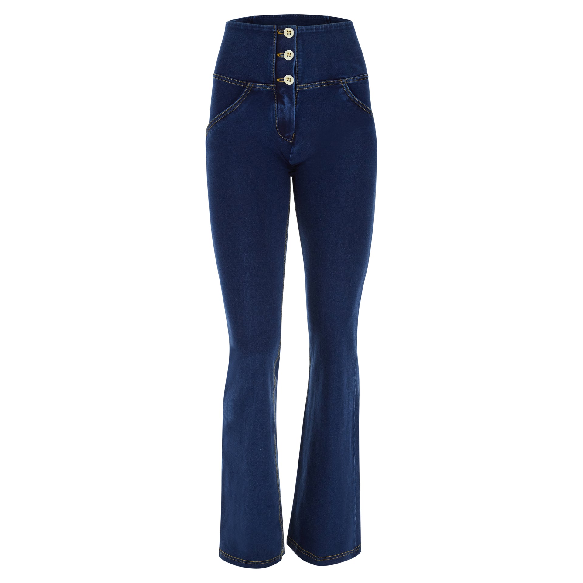 push up flare organic cotton jeggings with high waist