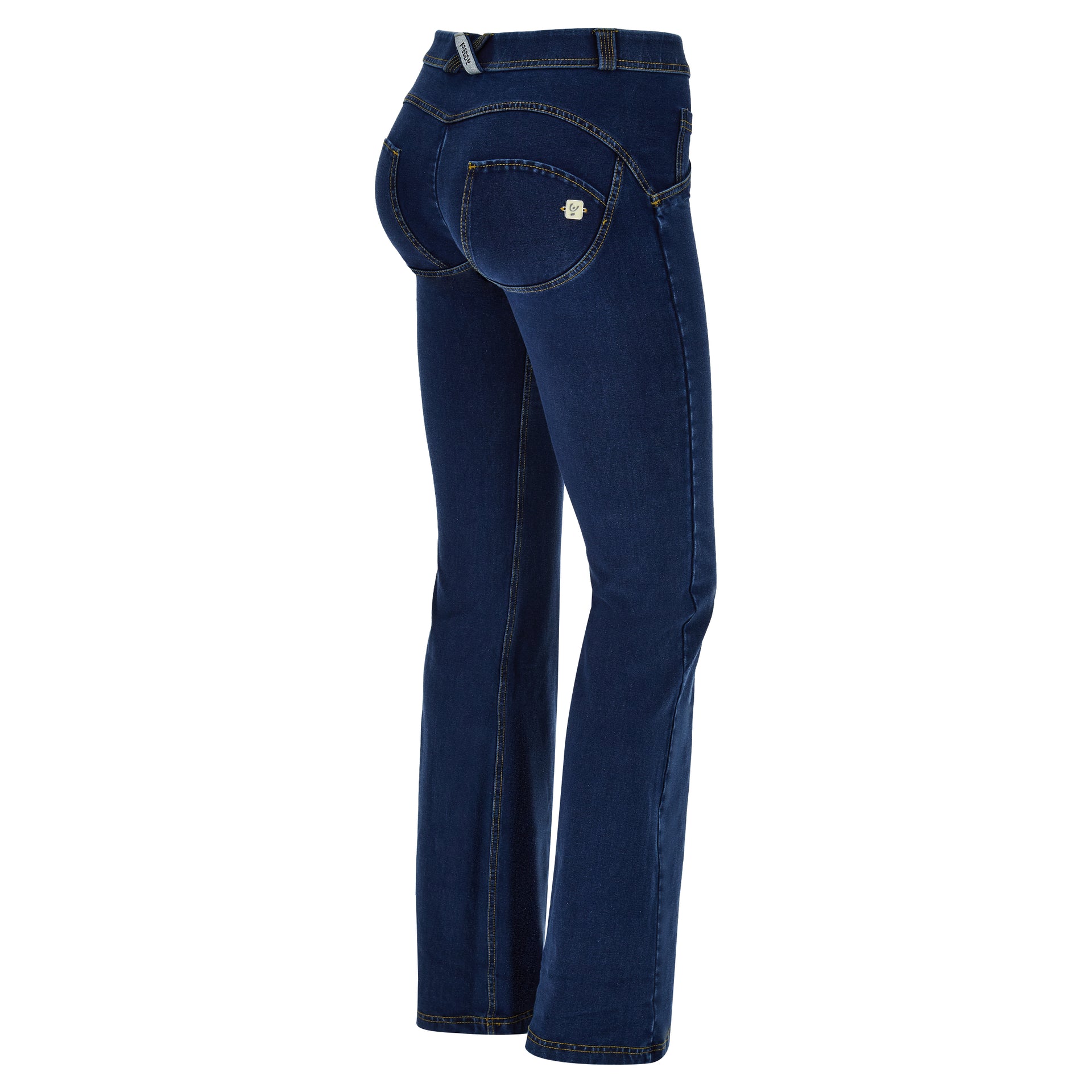 regular waist push up flare jeggings in eco-friendly fabric