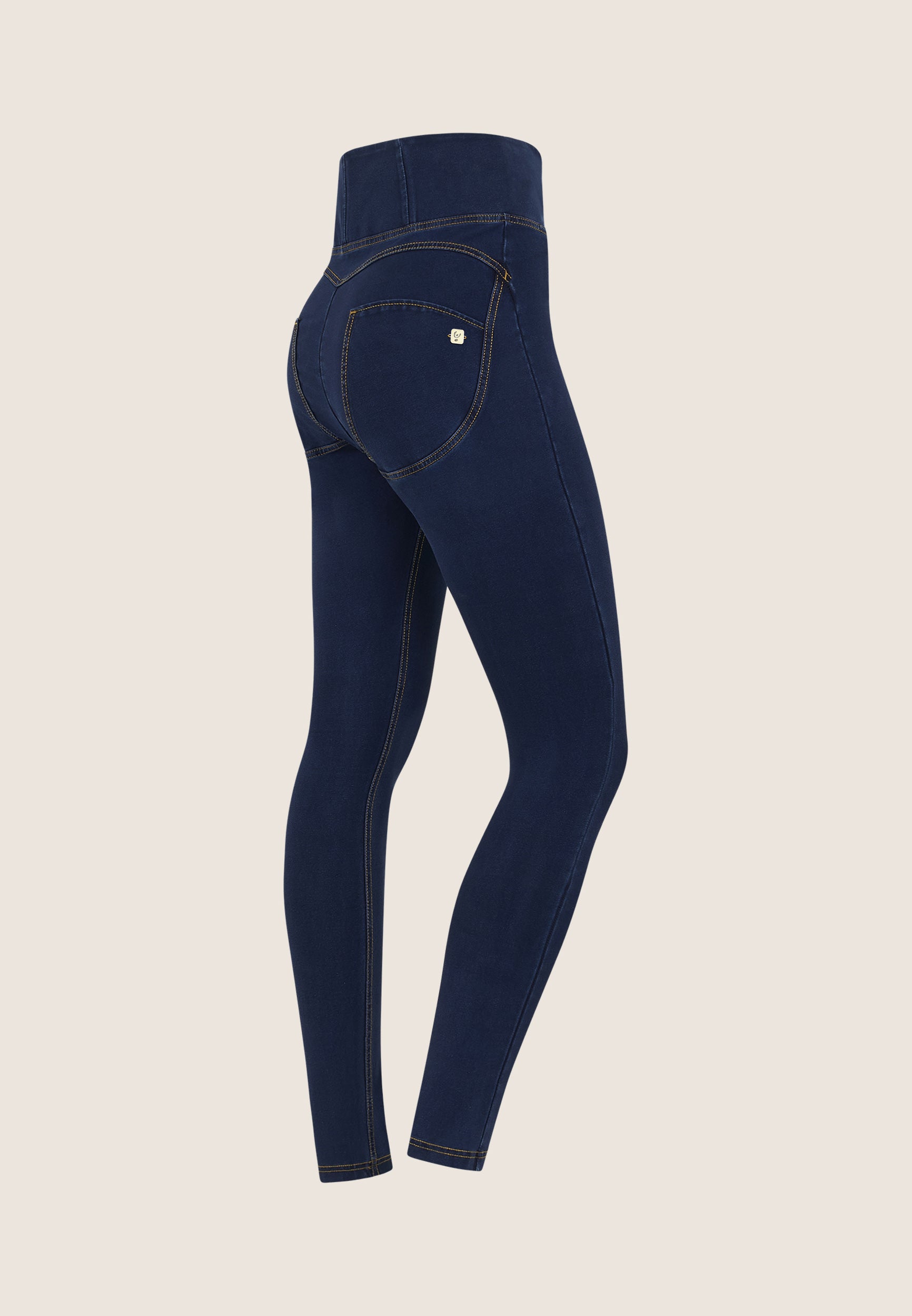WR.UP® curvy push up jeggings with high waist, zip and skinny leg