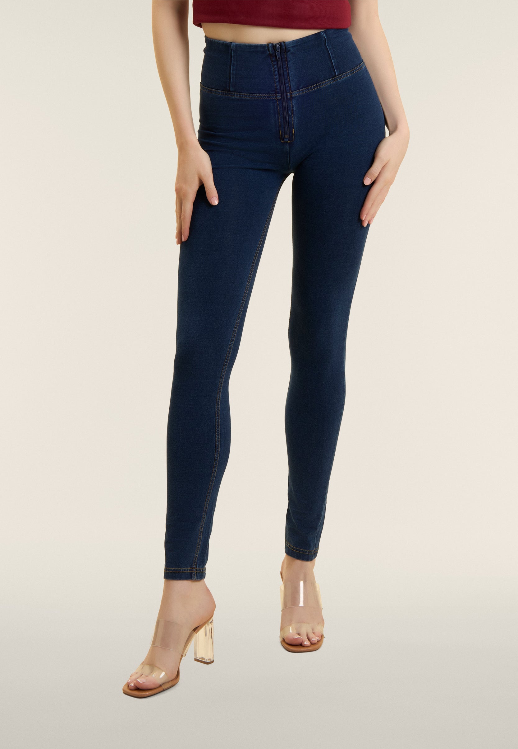 Pantaloni Eleganti Pantaloni Stretti A Vita Alta Skinny Pantaloni