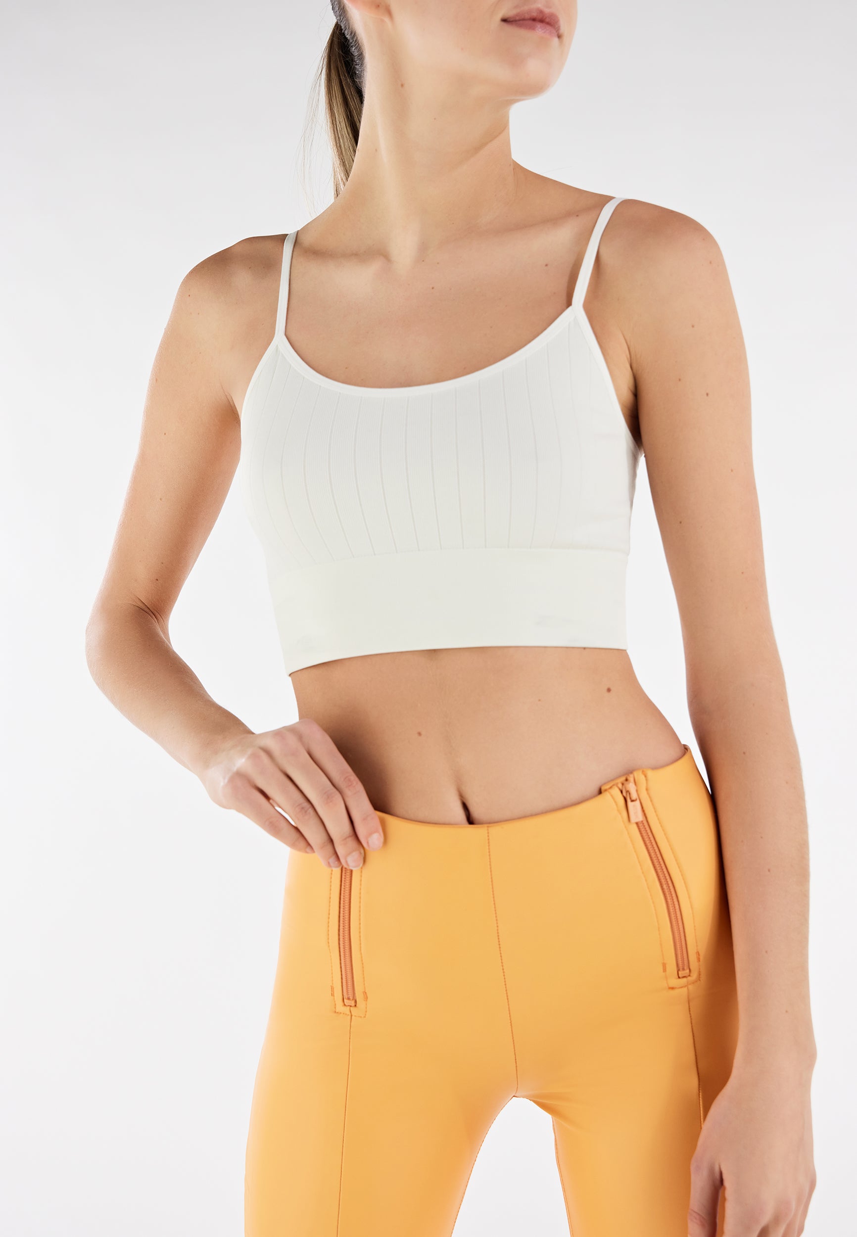 WR.UP® faux leather, wide leg and high waist with double zip