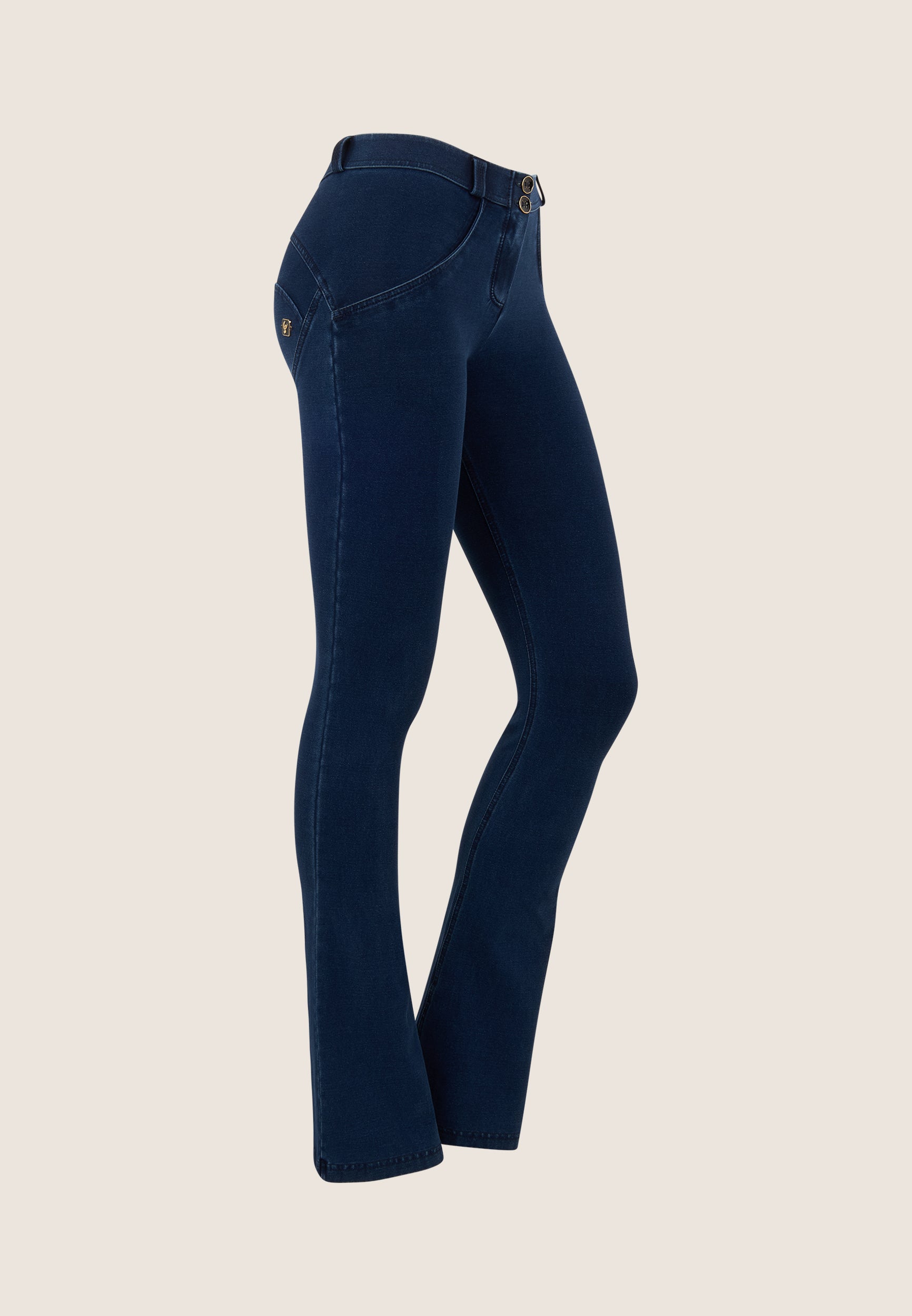WR.UP® bootcut jeggings in denim jersey with a regular waist
