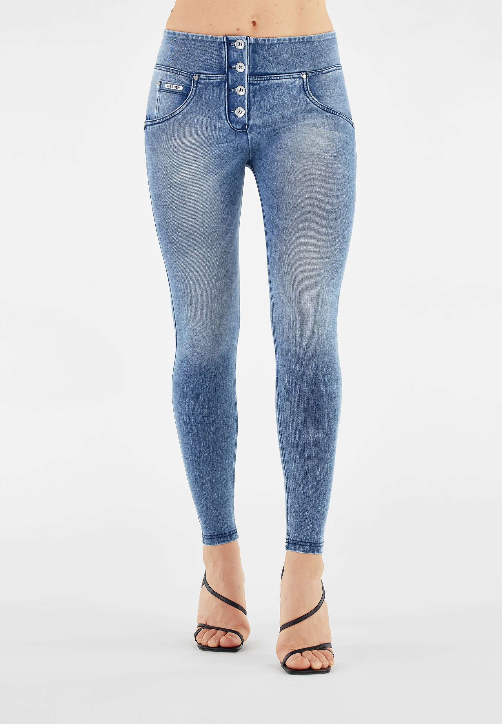 WR.UP® push-up jeans with medium waist, eco-friendly denim