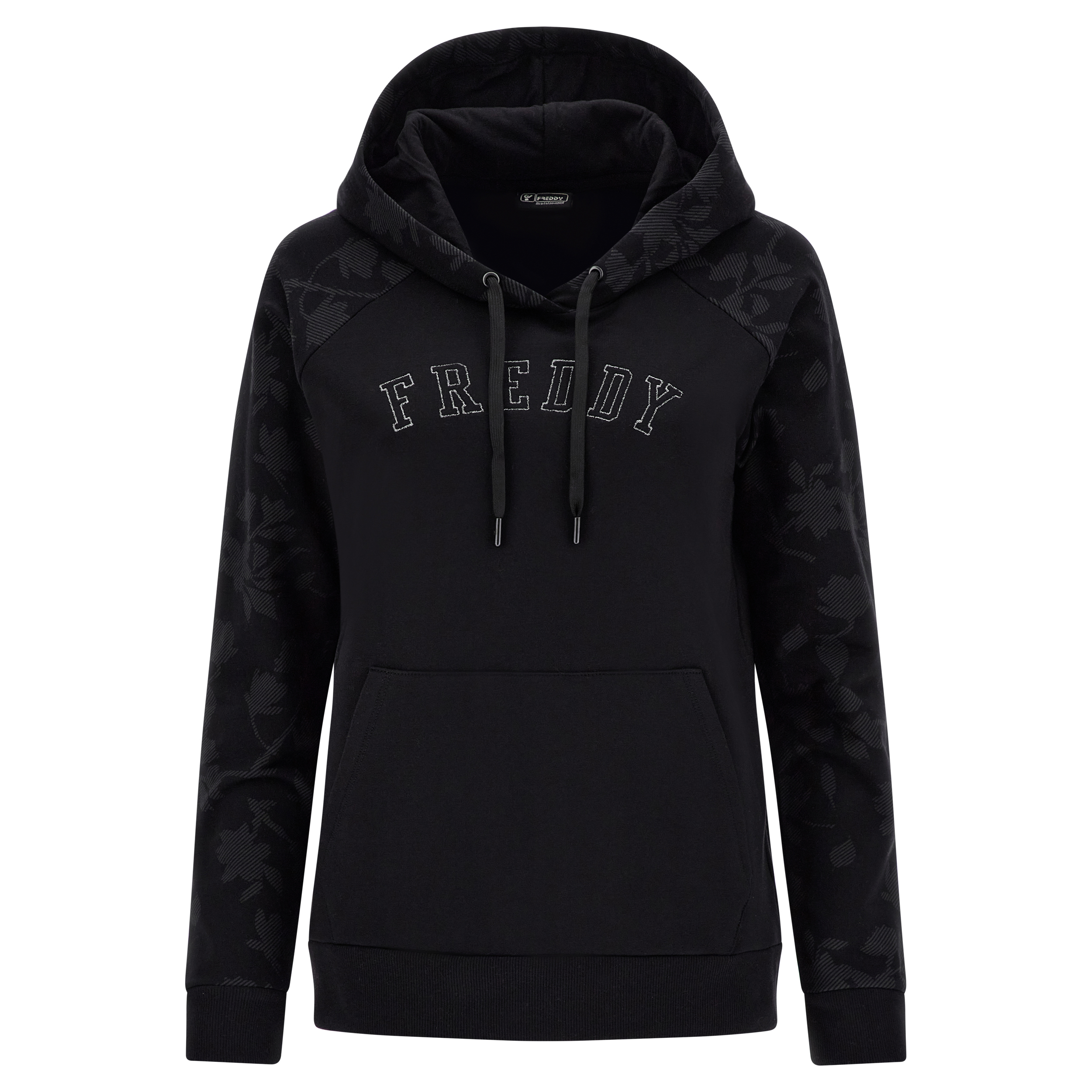 FREDDY Felpa con cappuccio e maniche stampa floreale in tono eBay
