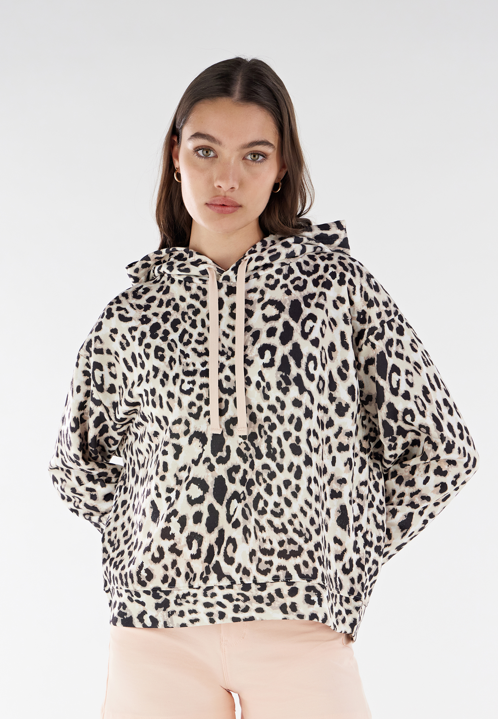 FREDDY Felpa comfort leggera leopardata con cappuccio eBay