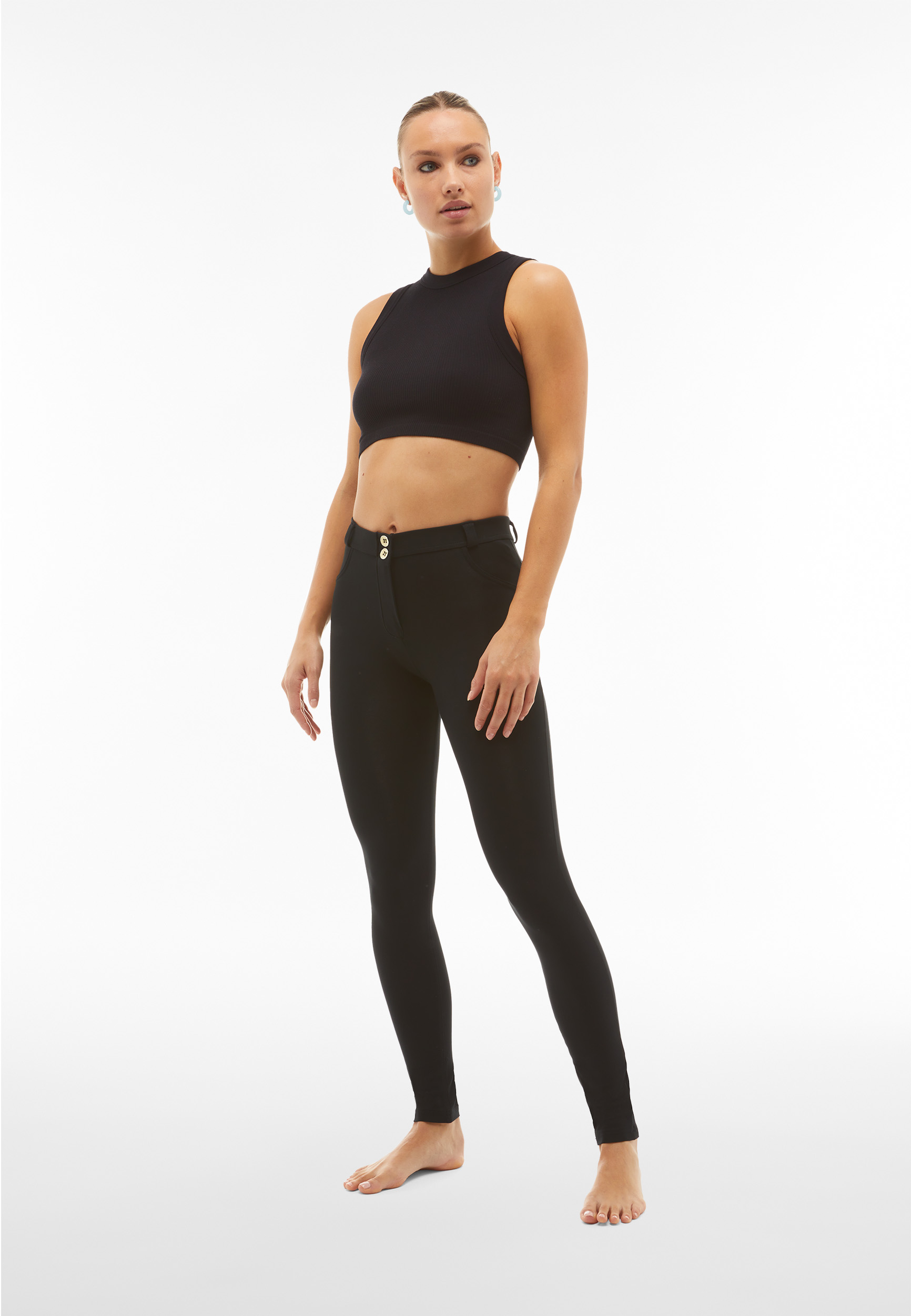 Pantaloni push up WR.UP® vita alta in cotone organico - Foto 12 di 23