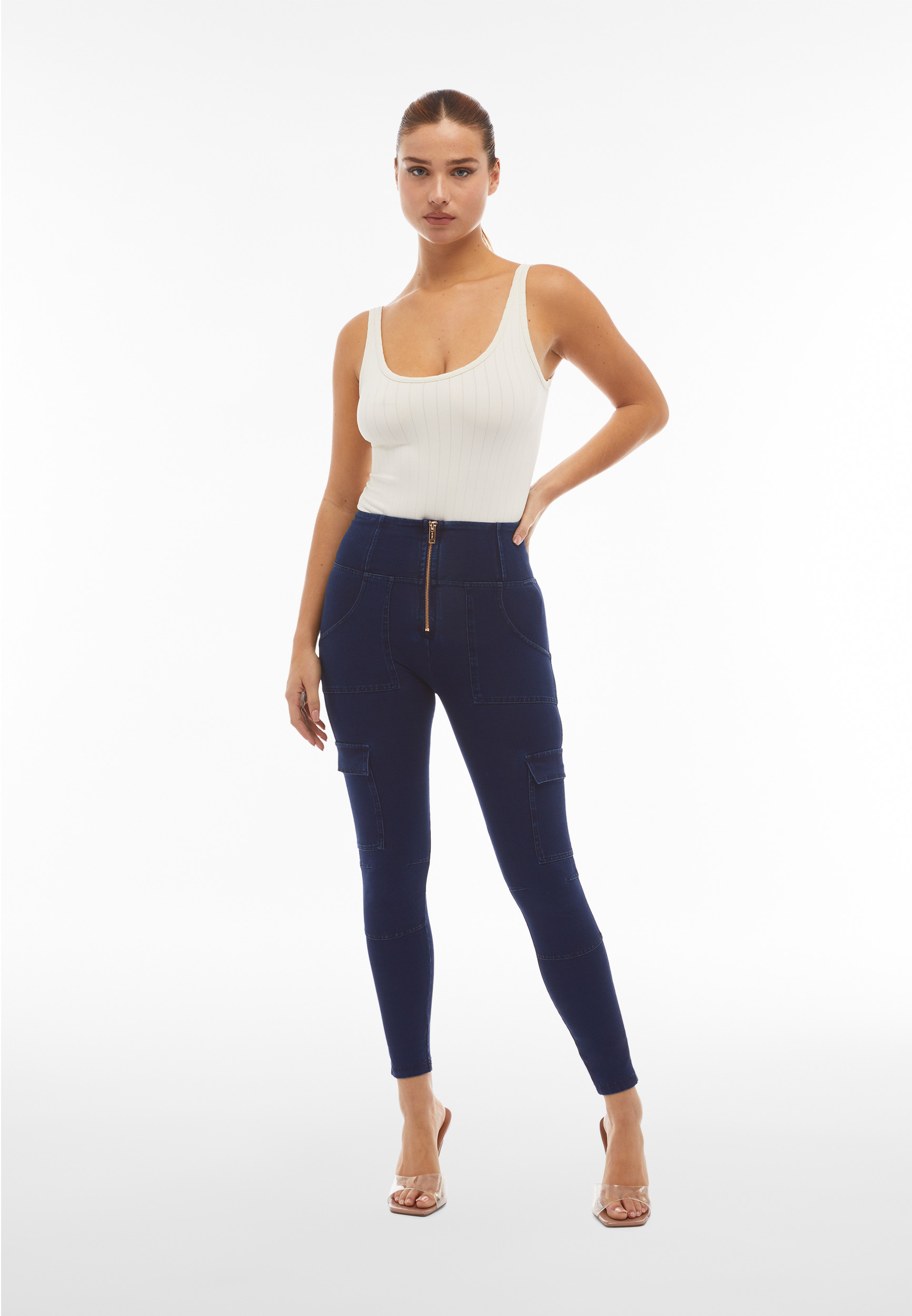 Jeggings WR.UP® stile cargo con vita alta e lunghezza 7/8 - Foto 10 di 24