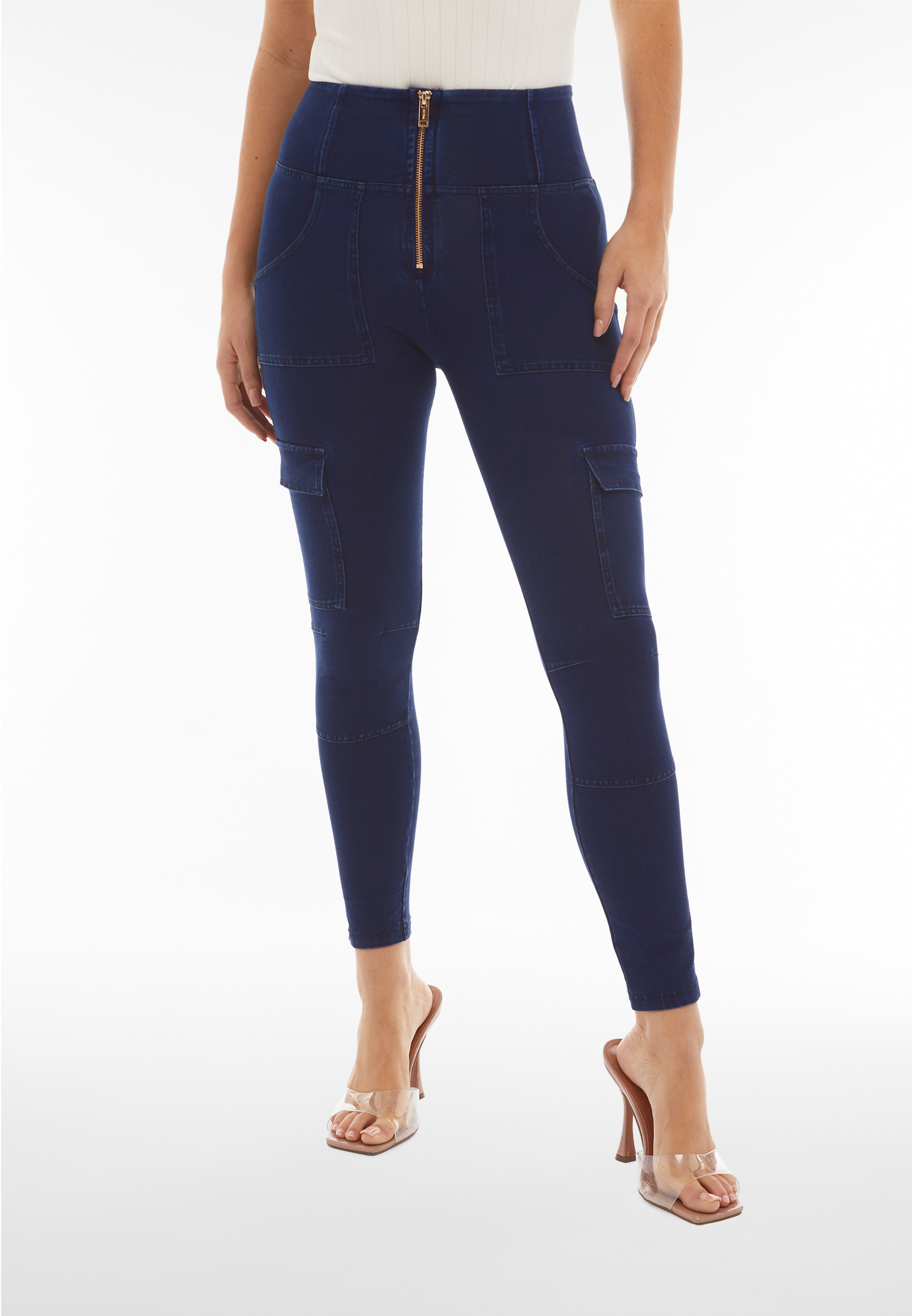 Jeggings WR.UP® stile cargo con vita alta e lunghezza 7/8 - Foto 11 di 24