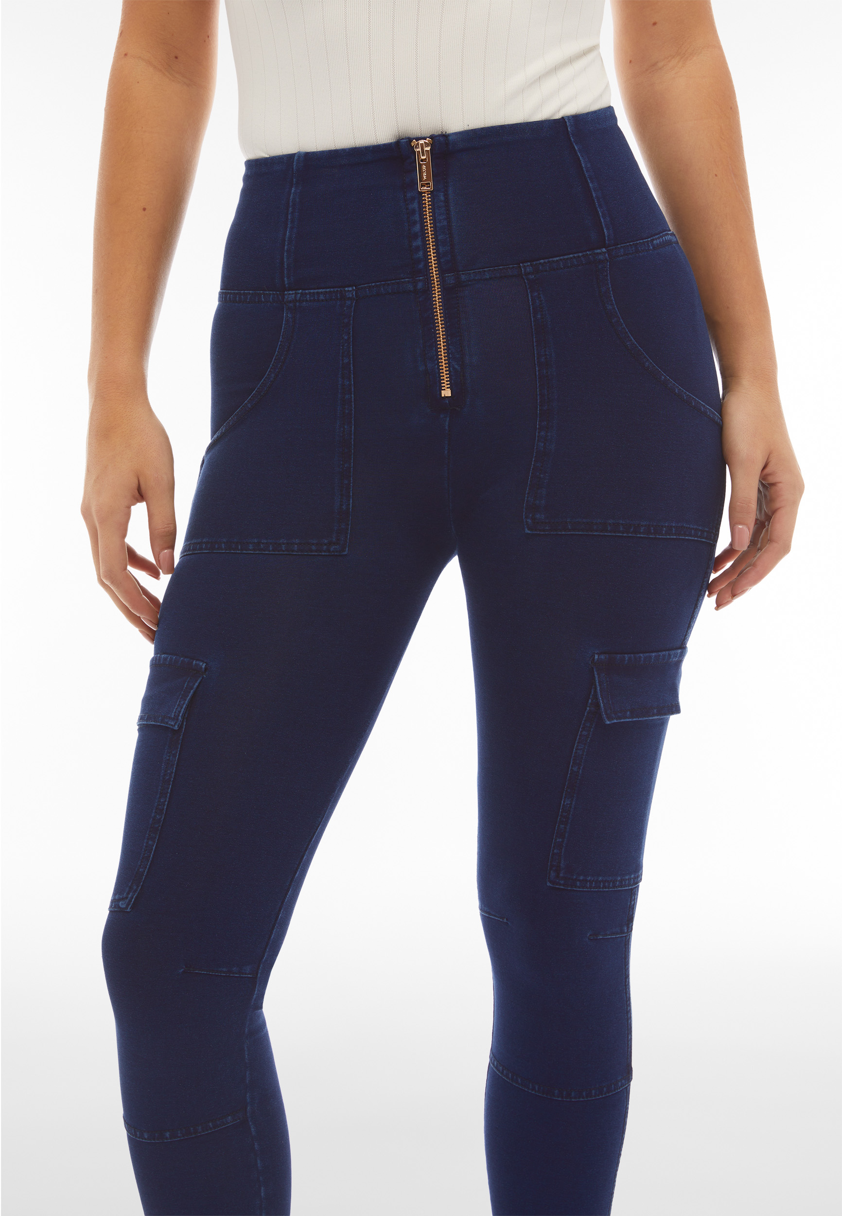 Jeggings WR.UP® stile cargo con vita alta e lunghezza 7/8 - Foto 13 di 24
