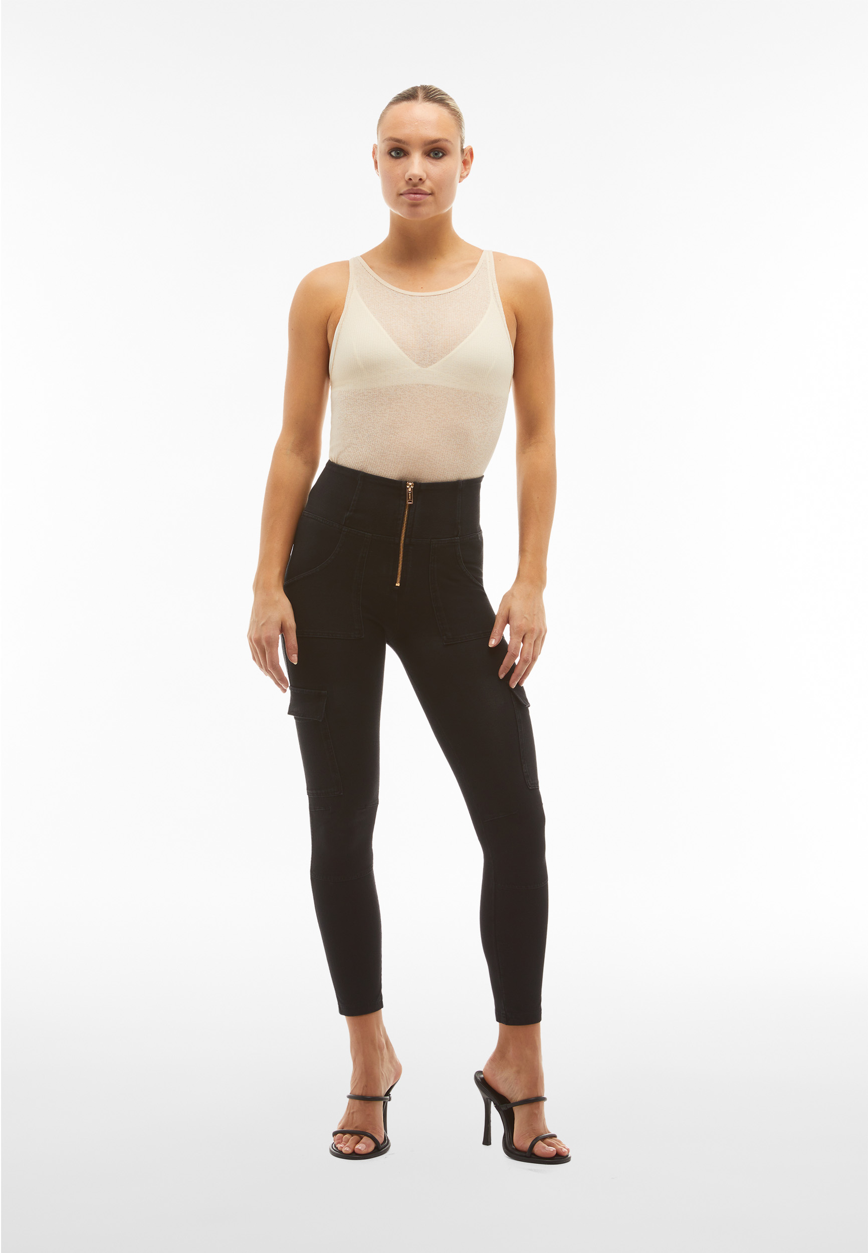 Jeggings WR.UP® stile cargo con vita alta e lunghezza 7/8 - Foto 18 di 24
